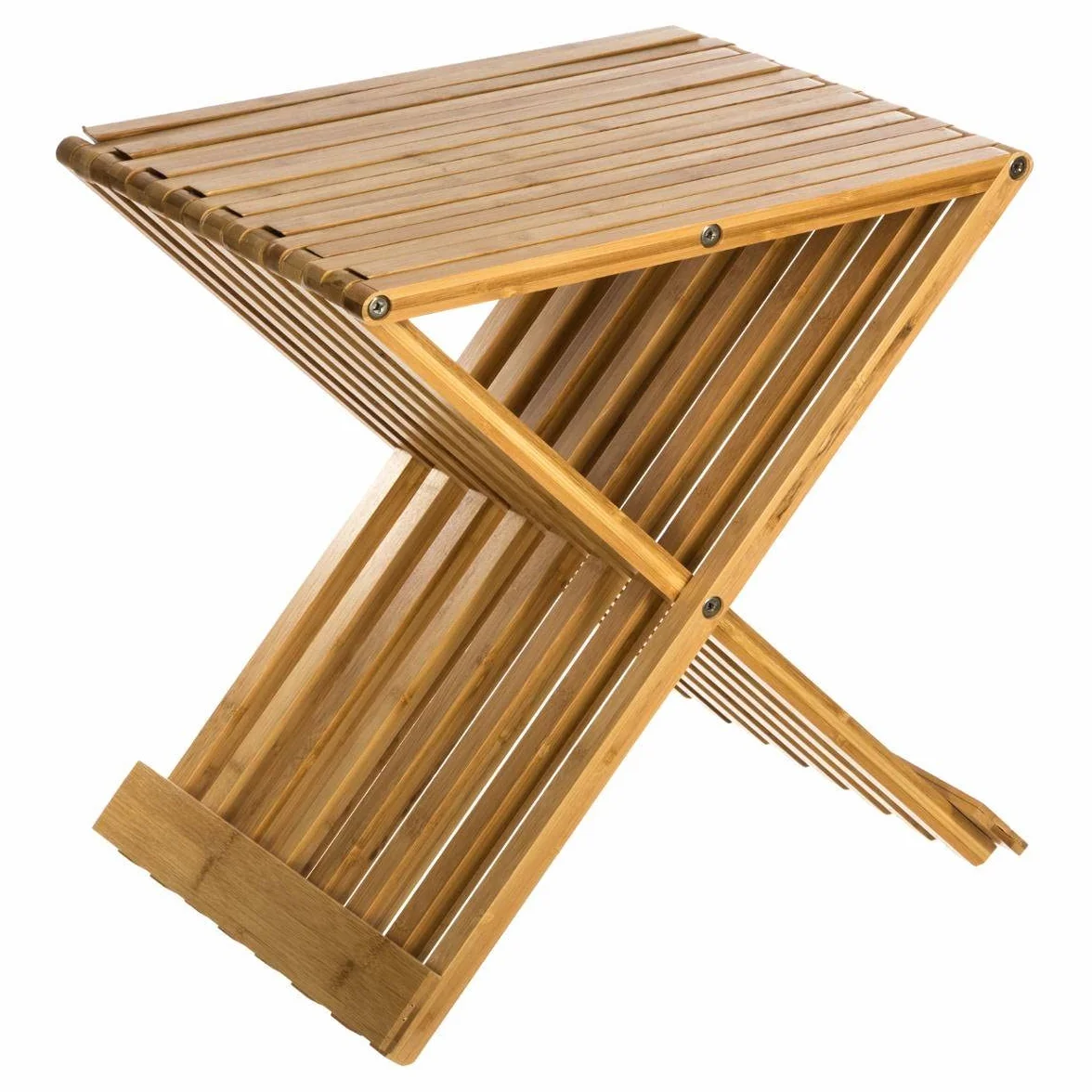 Bambu Taburete Auxiliar Plegable