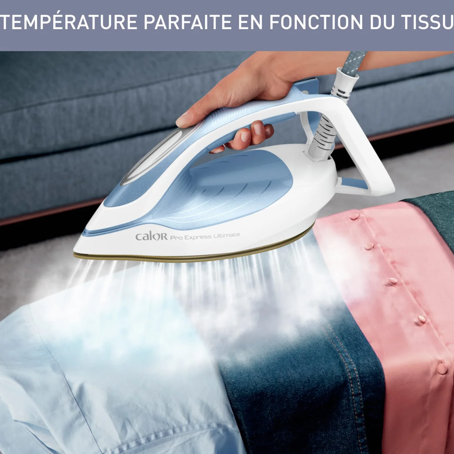 Calor Pro Express Ultimate Centrale Vapor, Presión 7,6 bars, Vapor 155 g/min, Pressing 580 g/min, Tecnología sin ajustes, Desprensado vertical, Fabricado en Francia GV9710C0