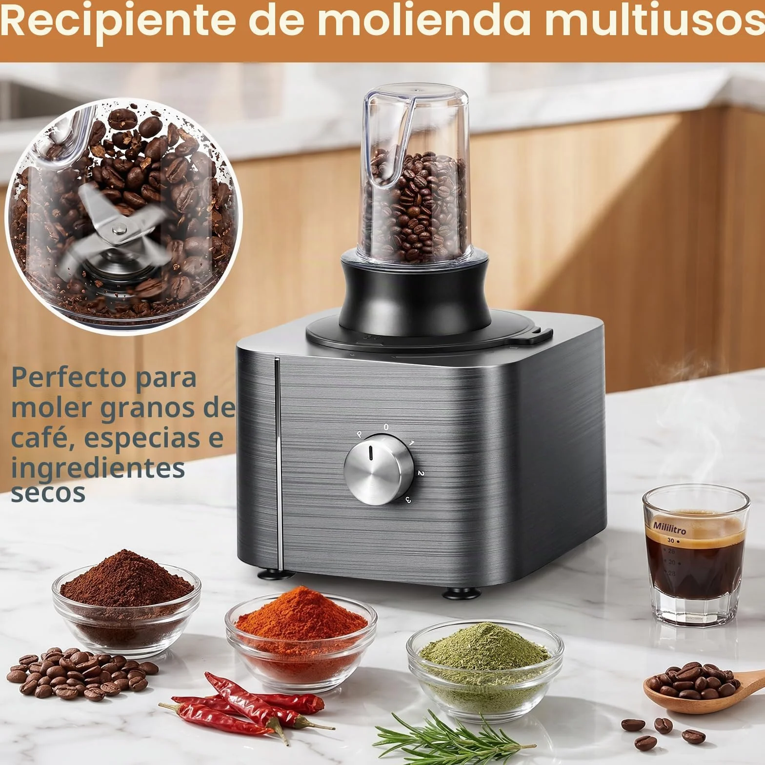 TopStrong Procesador de Alimentos, 800W Robot de Cocina, 3 Velocidades y Pulse, Recipiente de 2L, Incluye 3 Discos de Corte, Picadora, Amasadora y Batidor