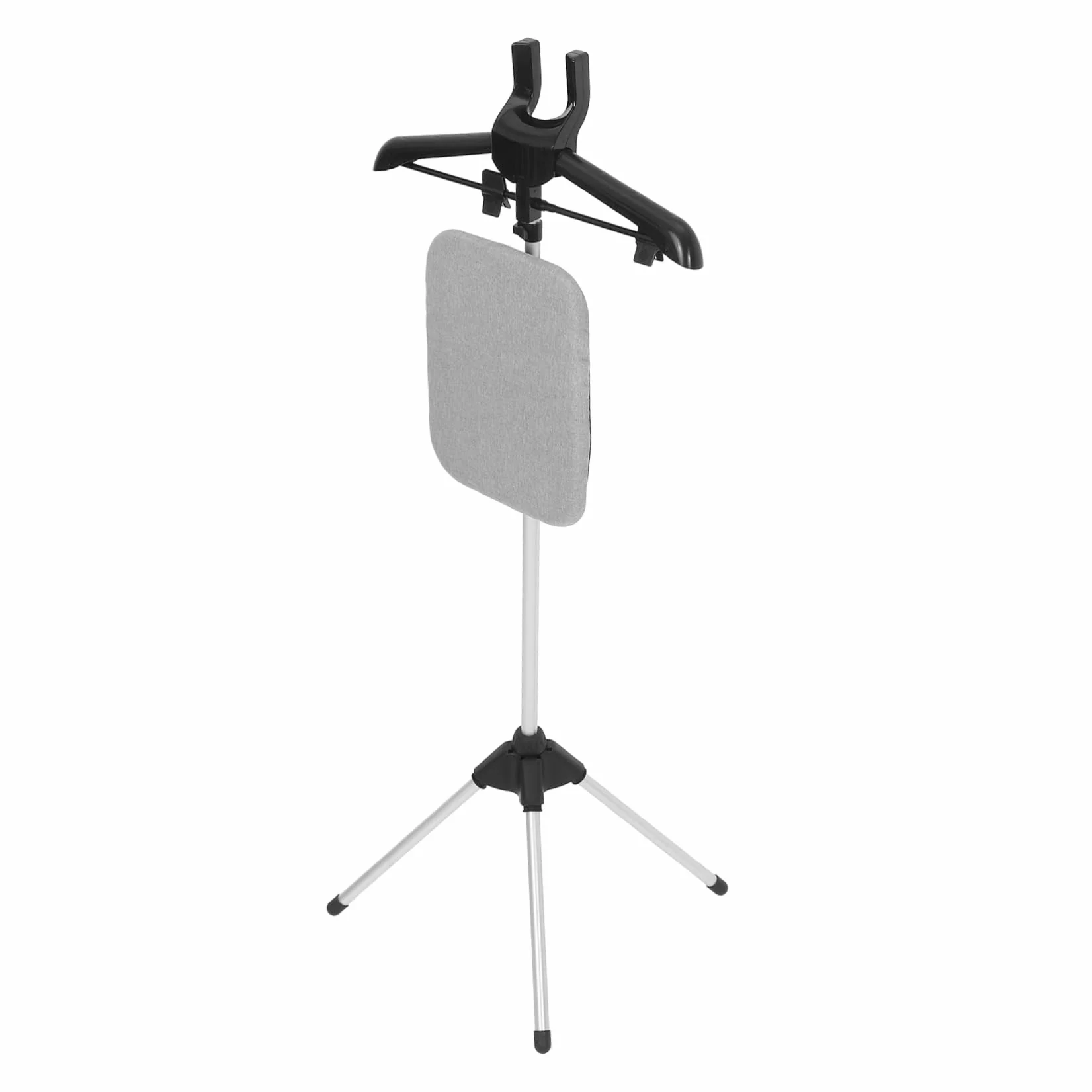 PRETYZOOM Soporte Plegable para Plancha de Vapor Tabla Integrada y Base de Cuatro Patas, Material de Aleación de Aluminio y Plástico para Ropa y Prendas, Fácil Almacenamiento y Altura