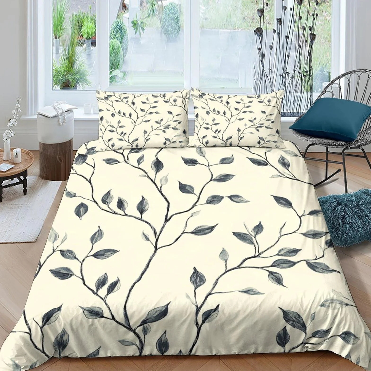 Guía de Viaje de Laponia Funda de Edredón Impresión 3D Juego de 3 Piezas Suave Cierre de Incluye Fundas de Almohada Antialérgica Funda Edredon for Adultos Super King（260x220cm）