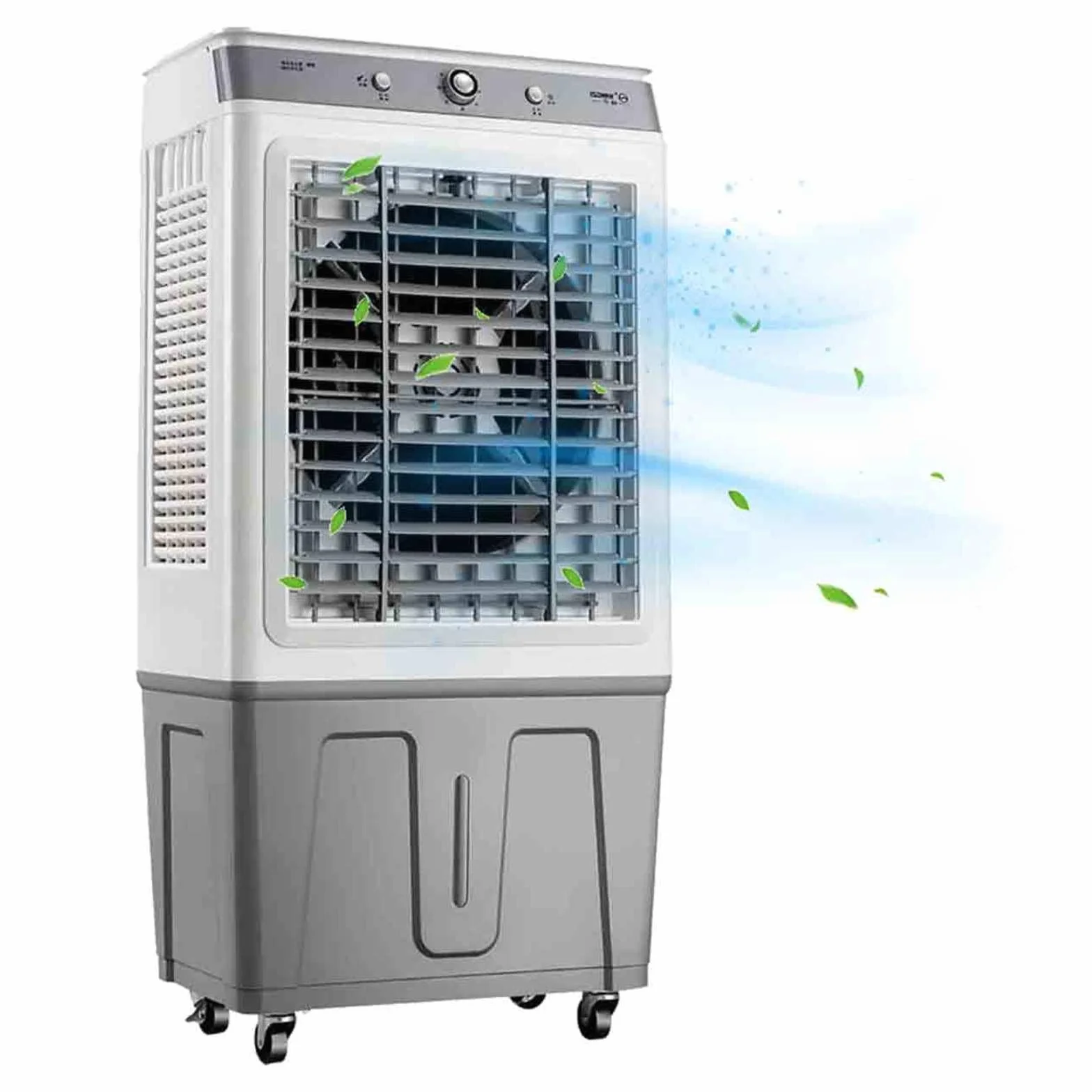 Climatizador Evaporativo Silencioso, 3 Velocidades,Tanque de 35L,3 en 1 Refrigerador De Aire Temporizador 7.5H,Oscilación Para El Hogar Y Oficinas Pequeñas