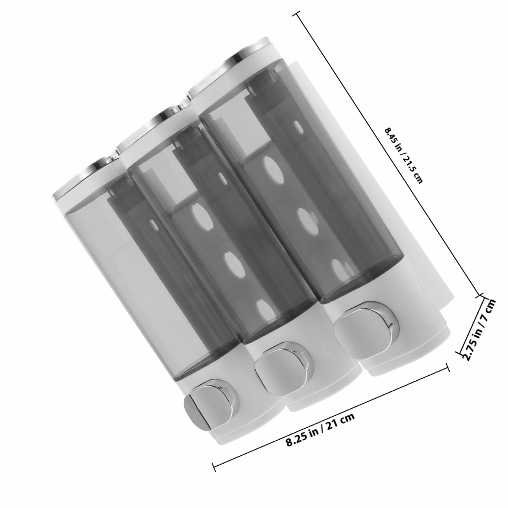 Ciieeo Dispensador de Jabón de Pared Manual de Cámaras Dispensador de Champú para Ducha Adecuado para Baño y Cocina y Champú