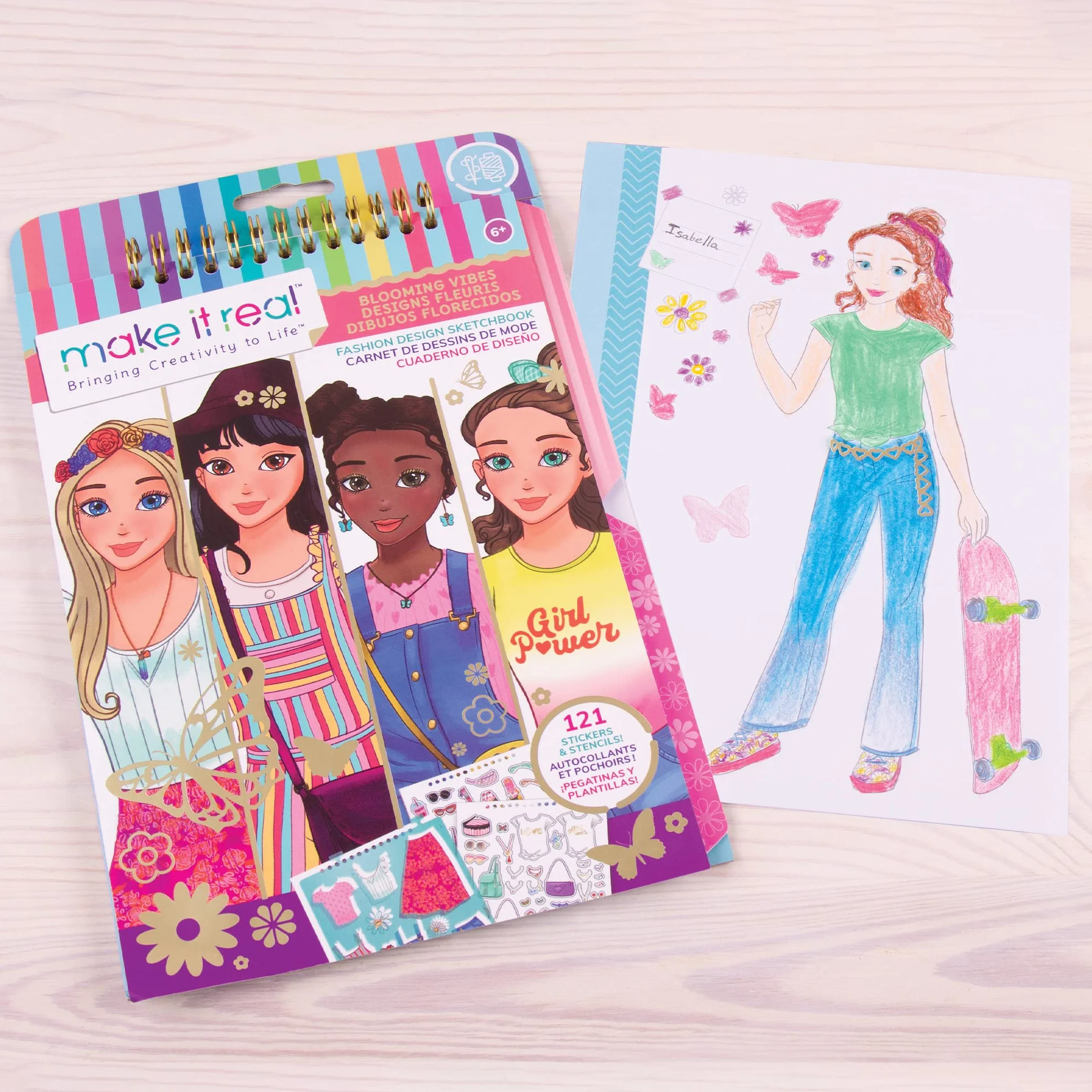 Moda Cuaderno de Bocetos para Niñas Blooming Vibes