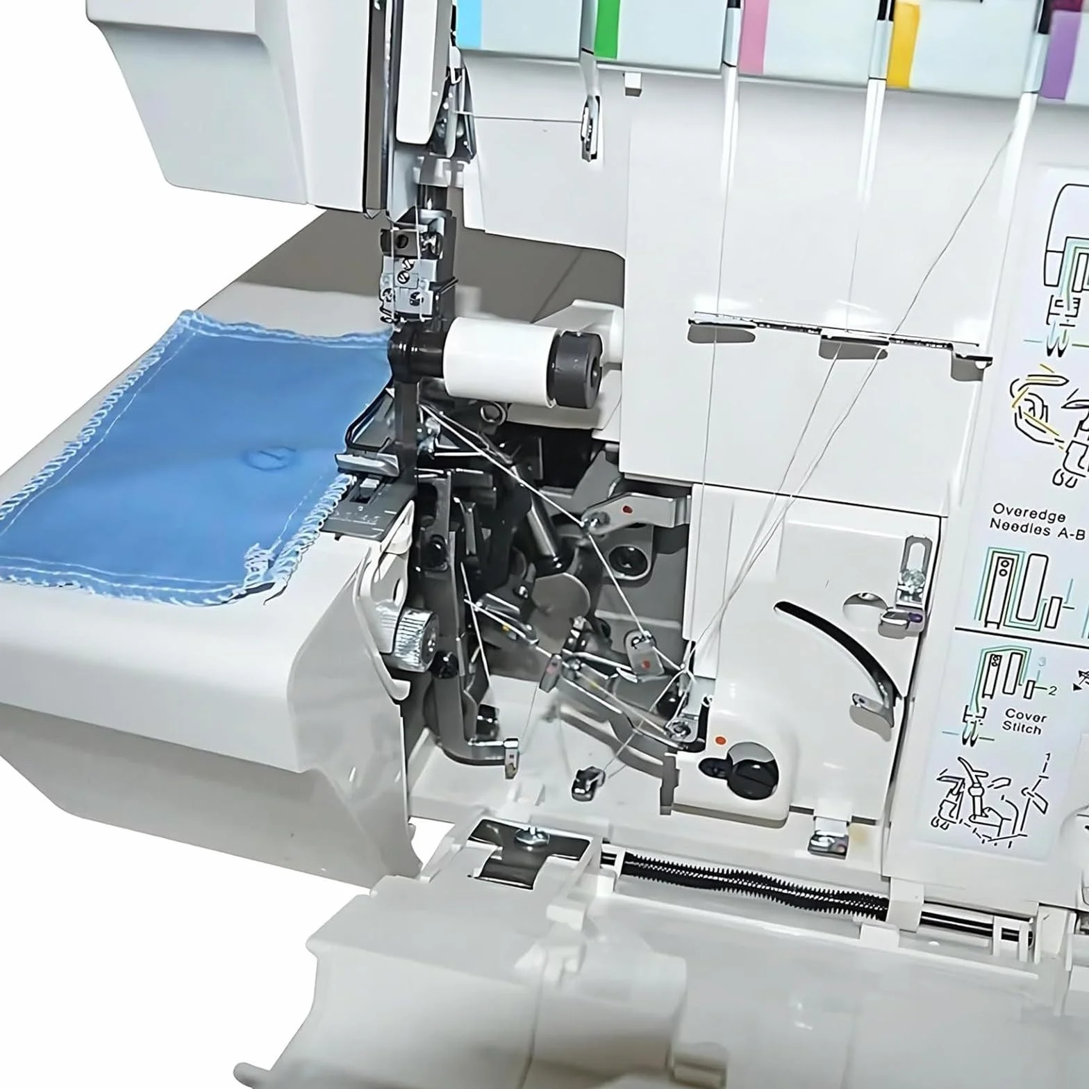 Máquina de coser Overlocker Serger con capacidad de puntada múltiple, longitud de puntada ajustable y compatibilidad de tela resistente
