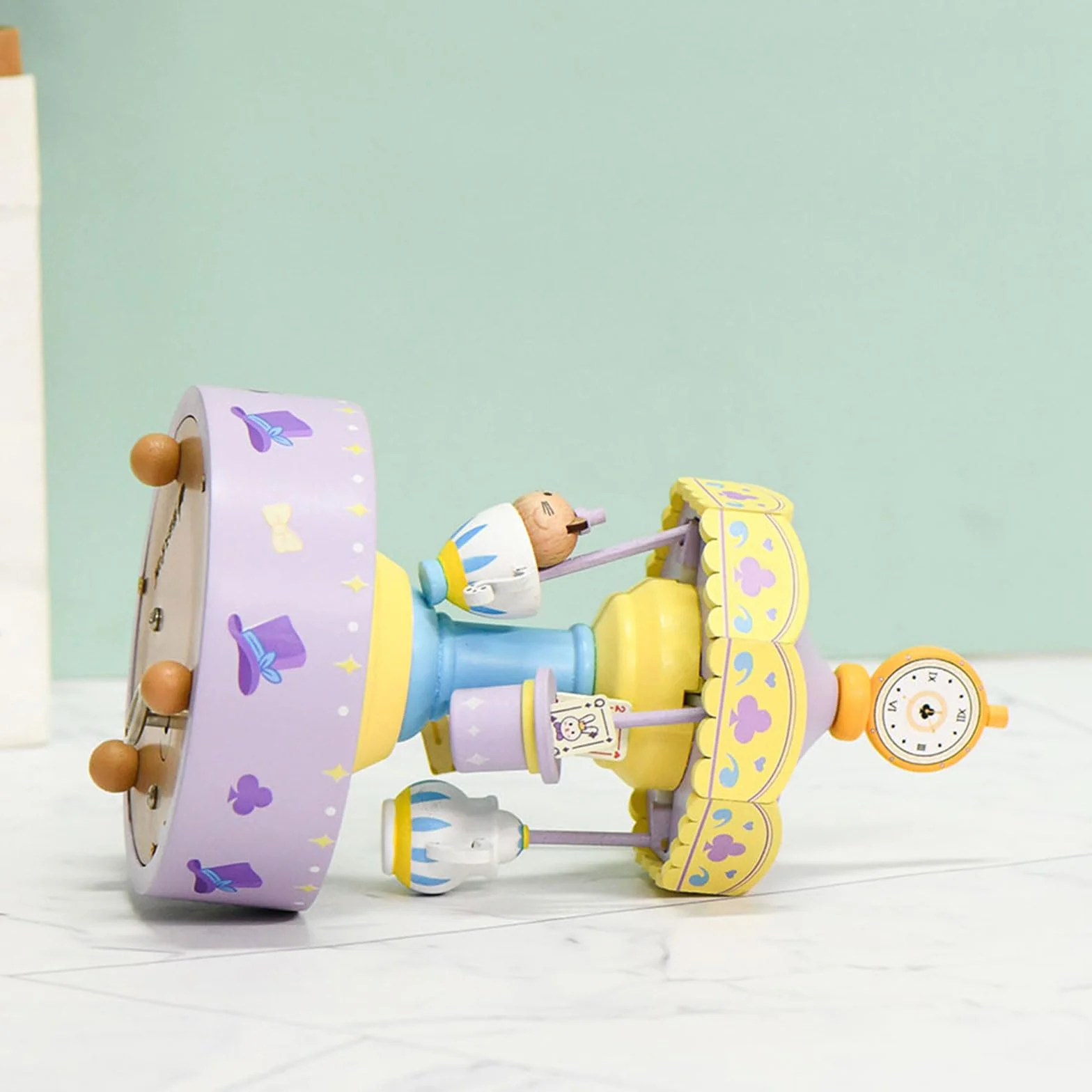Caja de música de Madera con diseño de tiovivo para niños y, decoración navideña, decoración de Dormitorio