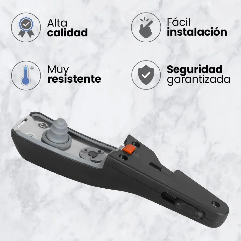 Anakel Home Repuesto de Mango para Tapa Olla Express Perfect 08.9180.6030 Compatible con Toda la Gama de Ollas WMF Perfect (desde 2003), Color Negro, Nueva Versión con Pin sobre Indicador de Presión