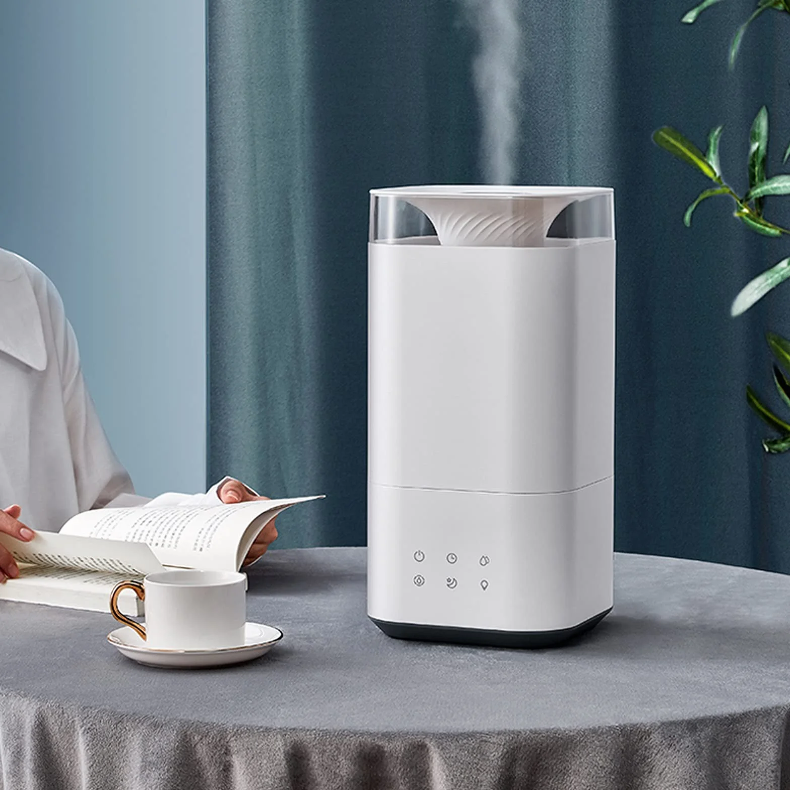 purificador de aire y humidificador Humidificadores for dormitorio, humidificador de niebla fresco ultrasónico: la unidad premium dura un funcionamiento silencioso y silencioso, apagado automático fil