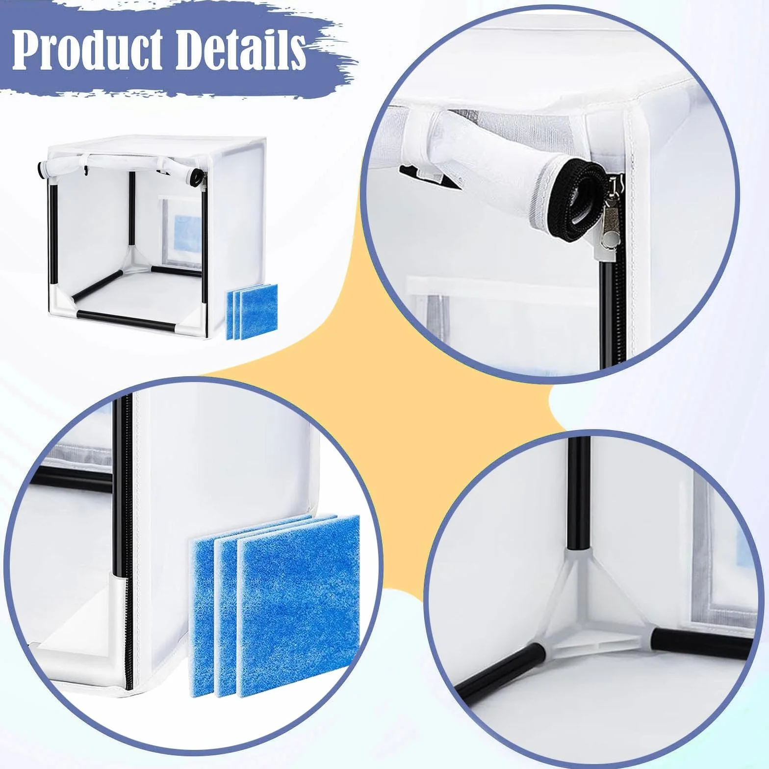 Generic de Pintura, Carpa para Pulverización, Puerta para Manualidades, PVC Oxford, Fácil Almacenamiento, Adecuada para La de Maquetas, Bricol, S