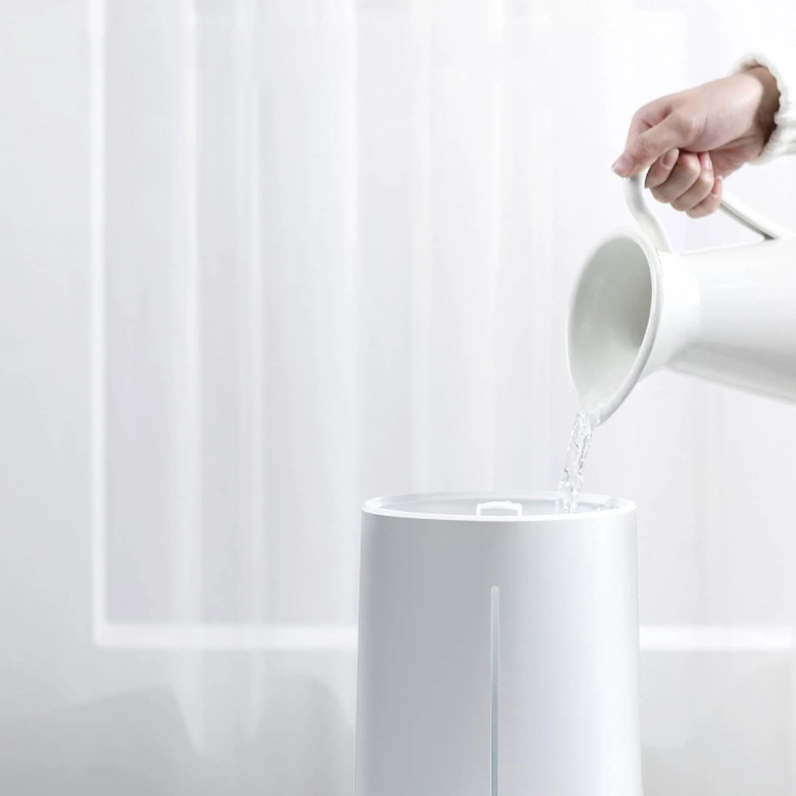 Humidificadores de Aire Humidificador, humidificadores de Aire ultrasónico for bebés de Dormitorio Grande Inicio, Ultra silencioso, Apagado automático Silencioso Humidificadores