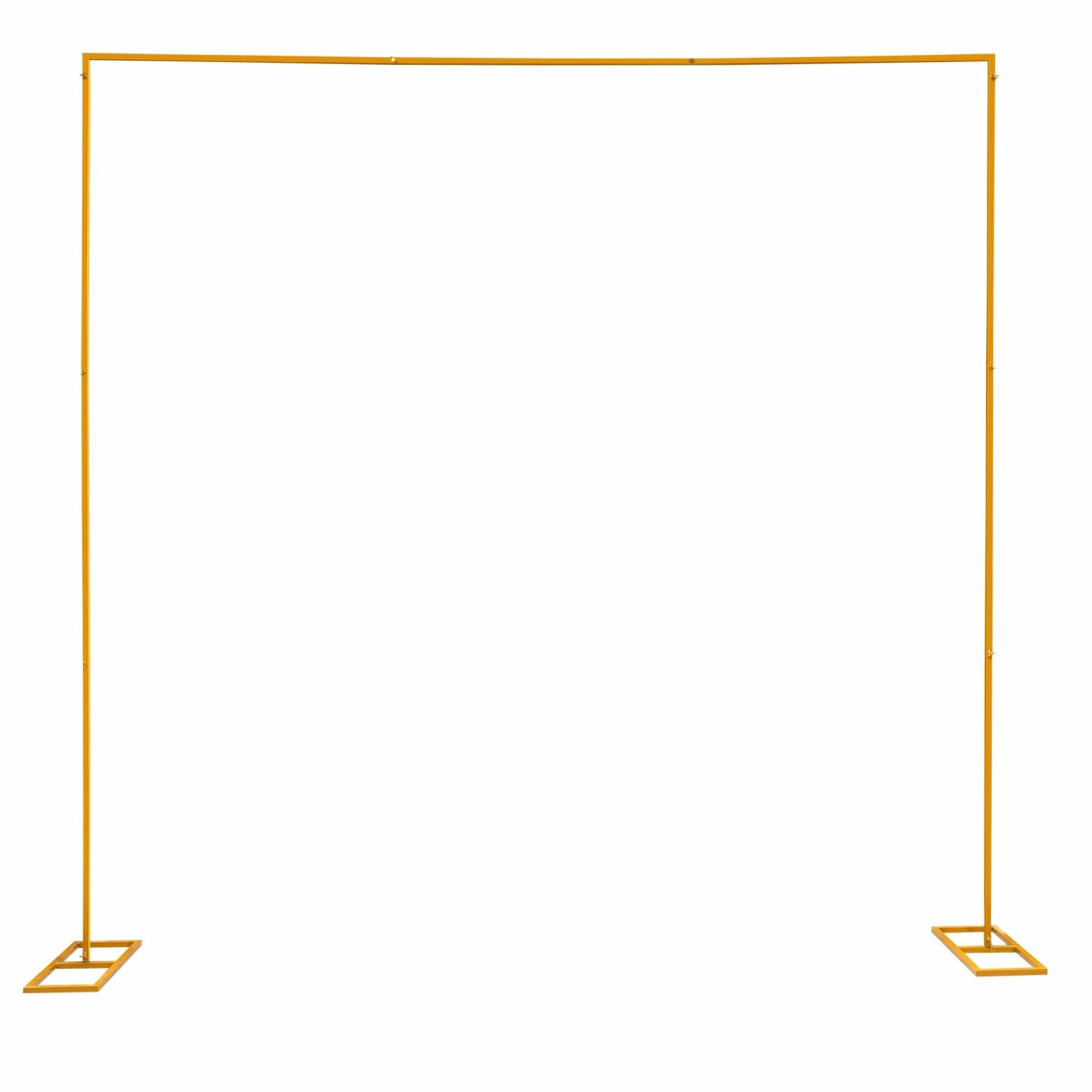 3M X3M - Arco de metal dorado para boda, marco de arco de metal con base, arco cuadrado de boda, adecuado para bodas, fiestas de cumpleaños