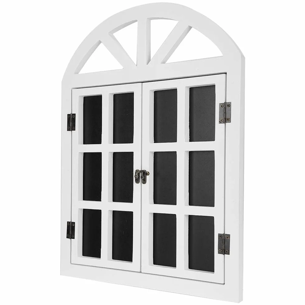 Persianas de Madera Tablero de Mensajes Pizarra Rústica Ventana en Pared Tablero de Mensajes Decoración para el Hogar Café Bar Tienda
