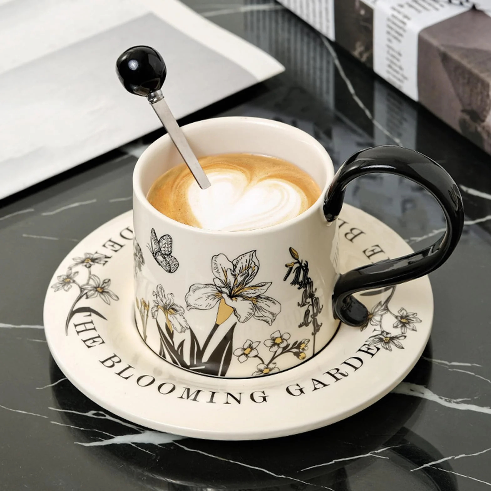 Taza De Té Vajilla para Bebidas de 26cl | Tazas Para Latte Para Leche Chocolate Cappuccino Desayuno Regalo Cocina Restaurante