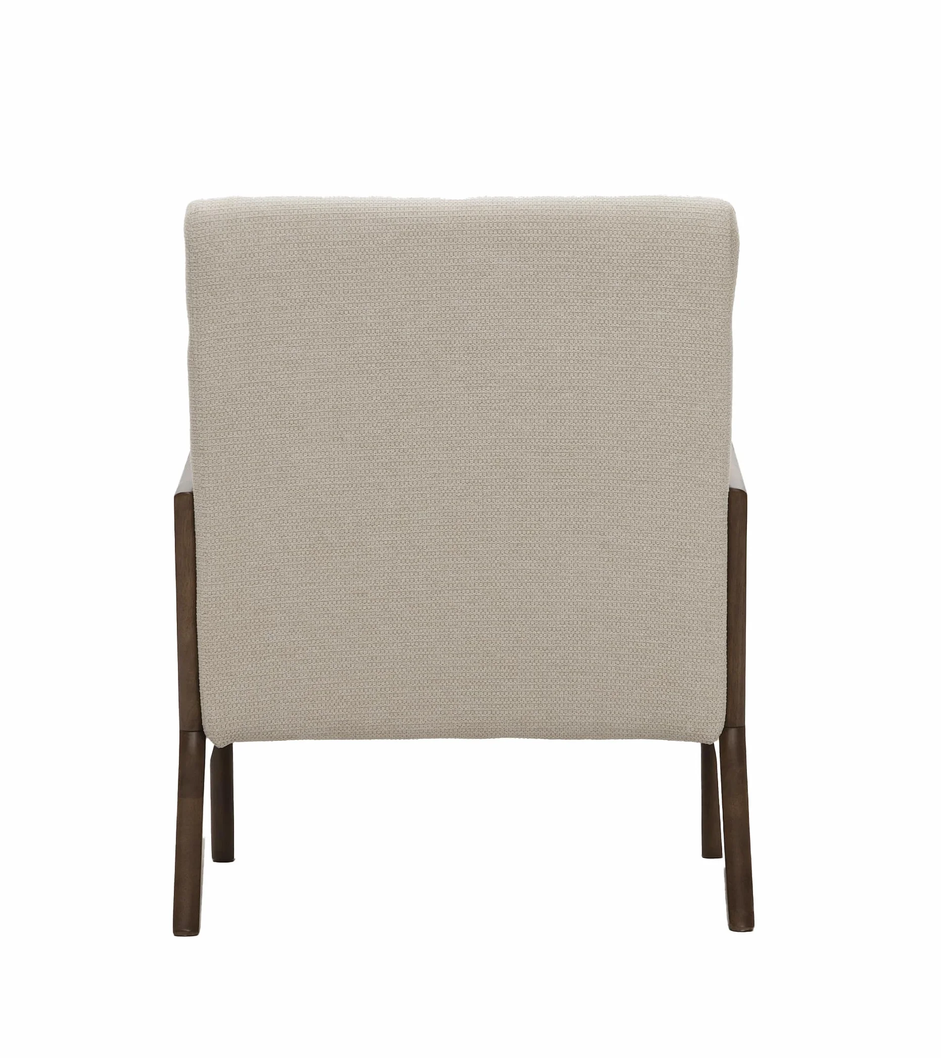 SWEET SOFA® - Butaca nórdica de Madera Maciza Nicole, tapizada Antimanchas, con cojín Incluido. 78x75x65cm (Beige)