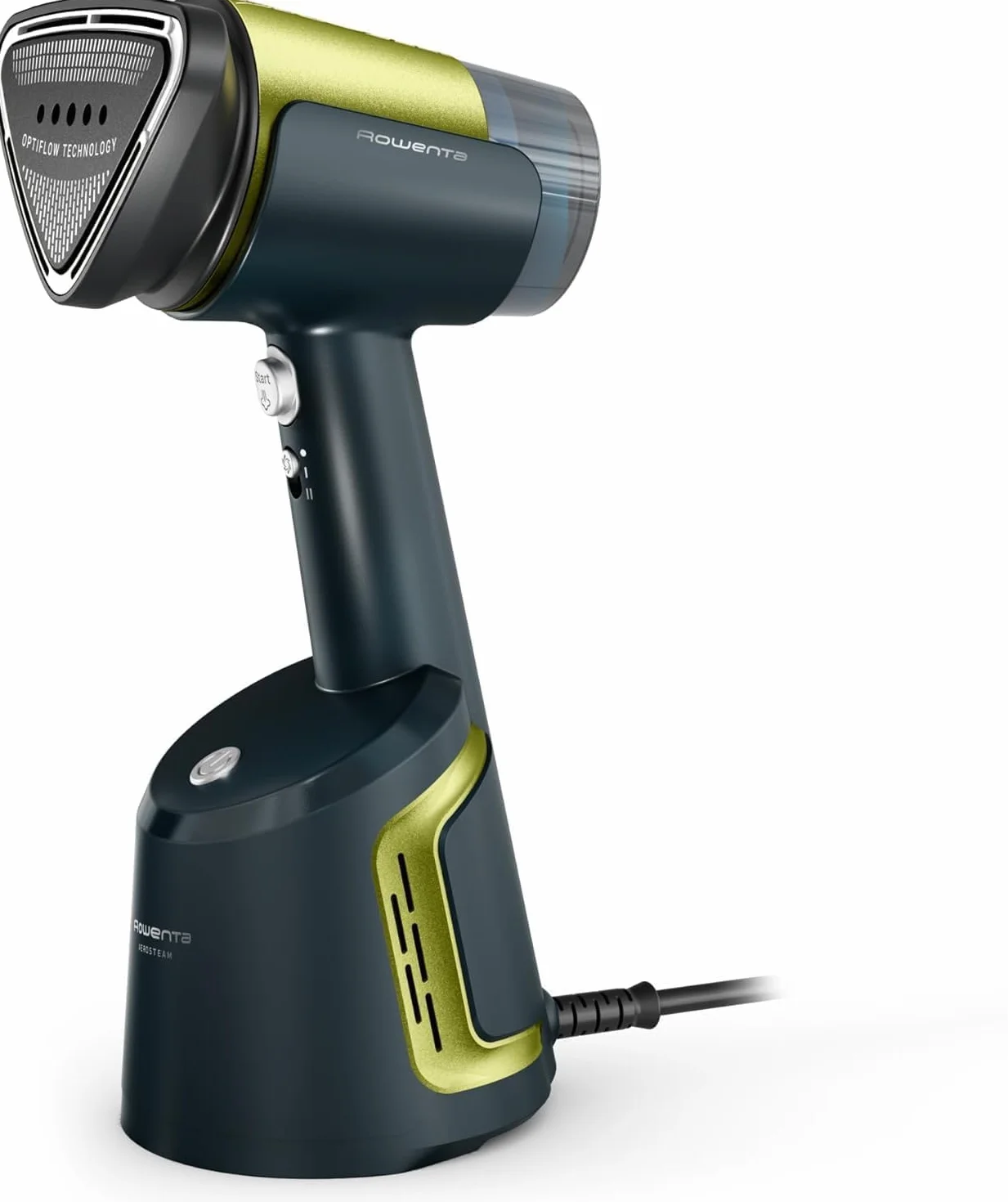 Rowenta AeroSteam, Plancha de vapor vertical, Tecnología OptiFlow | 3 niveles de potencia, Depósito de 100 ml, Resultados rápidos con una sola pasada, Succiona y plancha a la vez, DR9810