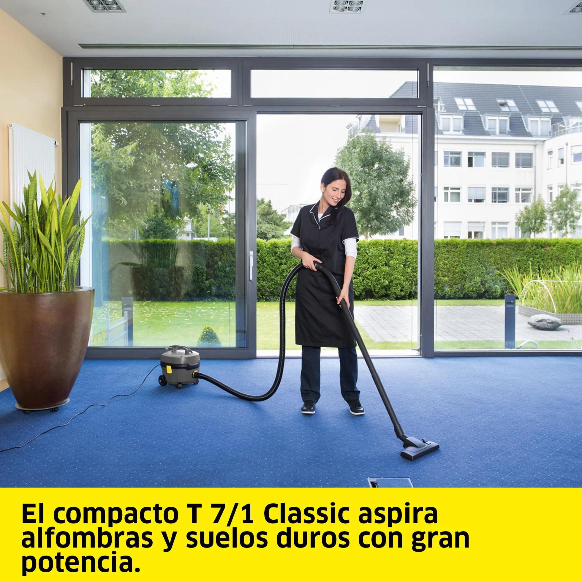 KÄRCHER Aspirador en seco T 7/1 Classic, depósito: 7 l, Potencia: 850 W, Nivel de presión acústica: 62 dB(A), Peso: 3,5 kg, Cable: 7,5 m, Cesta de Filtro Permanente