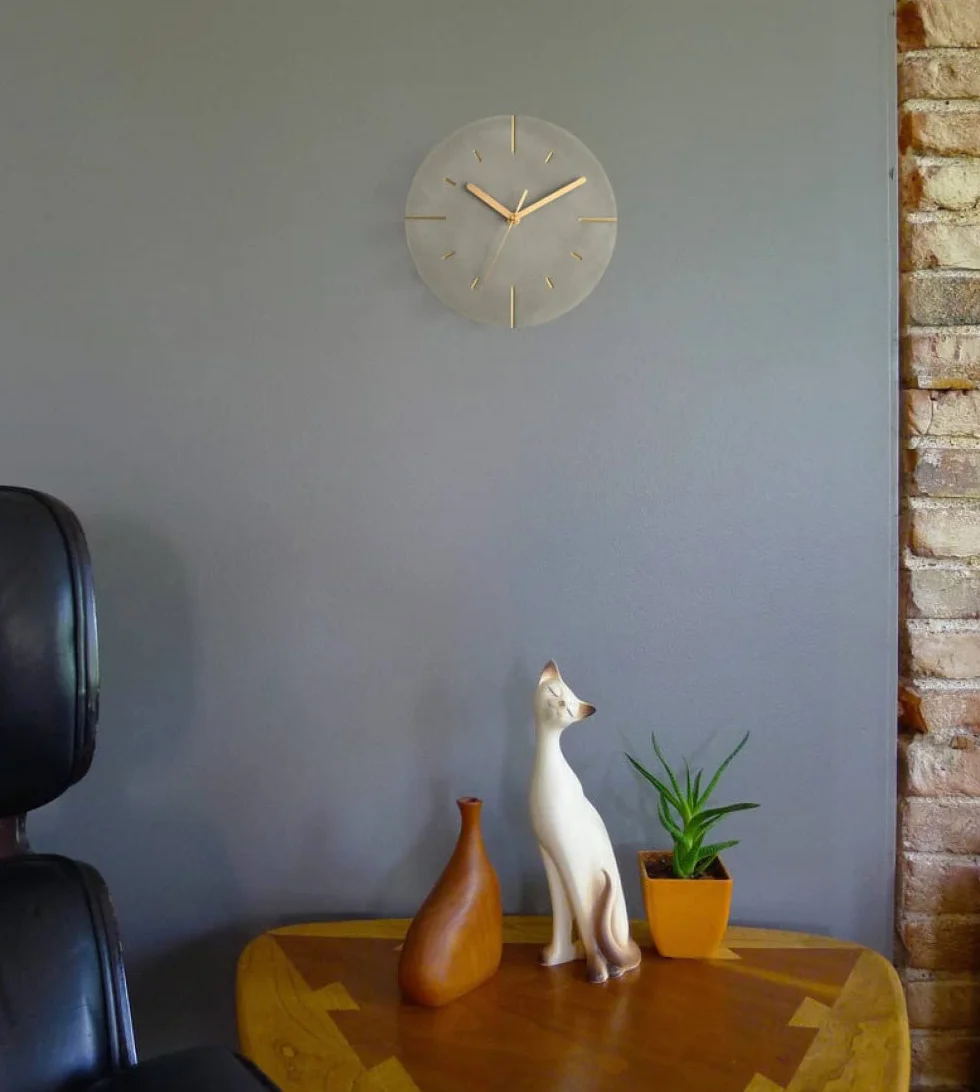 AAPIE Relojes de Pared de Estilo Industrial, Reloj de Pared silencioso, Relojes de Pared Redondos Decorativos, Reloj de Pared con batería, Adorno Grande