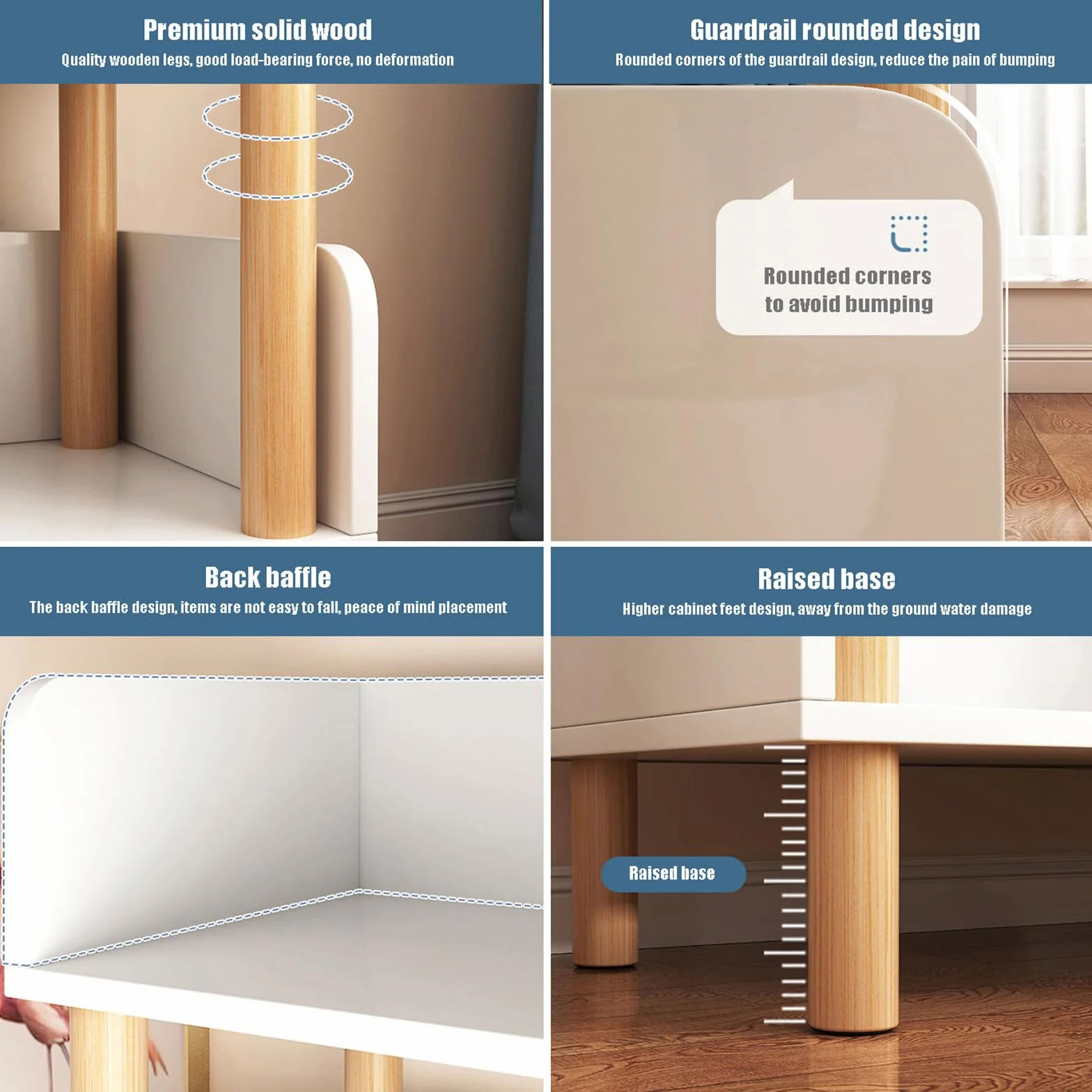 Estantería de exhibición de organización de estanterías de Madera para Dormitorio/Sala de Estar con Organizador de Almacenamiento de 5 Cubby - Linda estantería Independiente con Almacenamiento