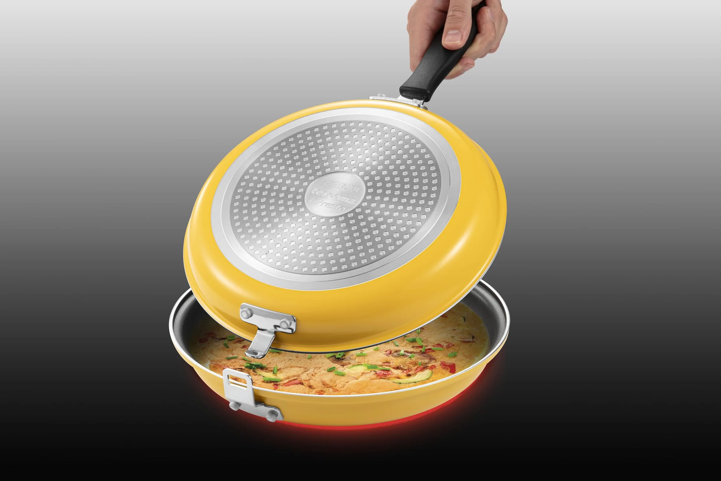 Tescoma i-Presto 594347 Sartén doble para tortilla antiadherente, diámetro 26 cm, inducción, línea i-Presto