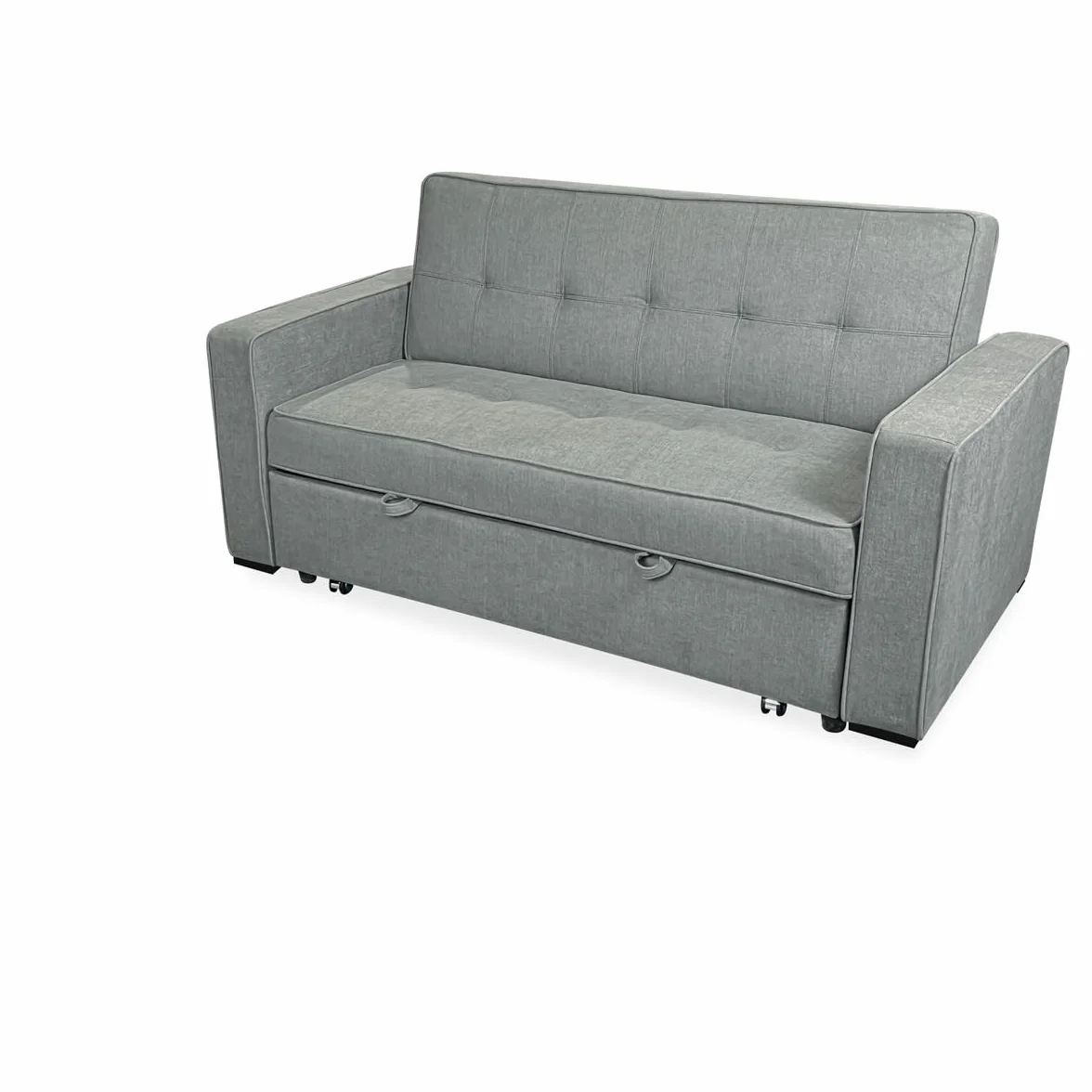 Somnia Descanso - Sofá Cama de 2 Plazas Modelo Volga, Diseño Moderno y Elegante | Práctico y Funcional, con Reposabrazos, Gris