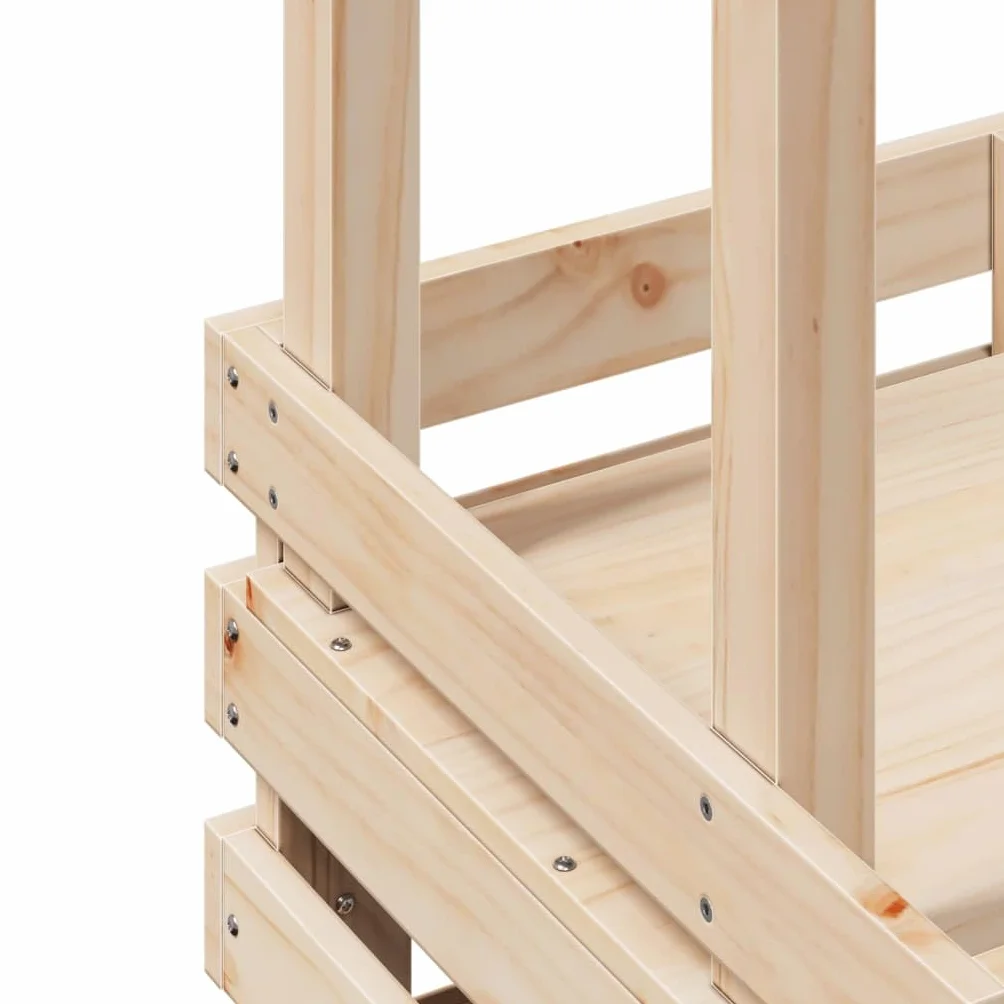 vidaXL Mesa de Bar de Jardín con Techo, Mesita de Barra de Pub, Estante de Almacenamiento, Mueble para Balcón Patio Terraza, Madera Maciza