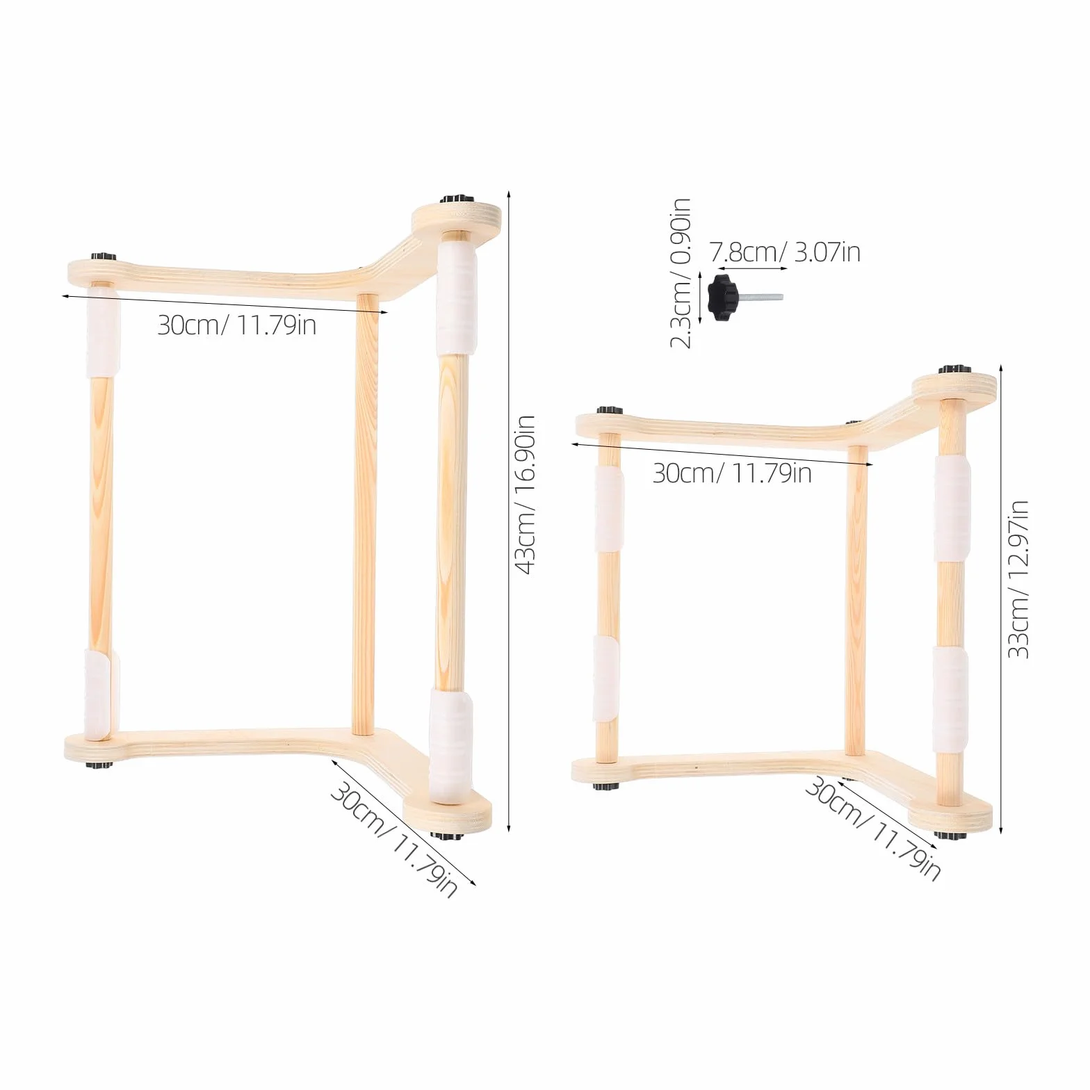 DOITOOL Soporte Ajustable para Aro de Bordar de Madera Maciza Soporte de Regazo y Mesa para Punto de Cruz Bastidor Portátil para Labores de Aguja y Tapices Adecuado para Manualidades y