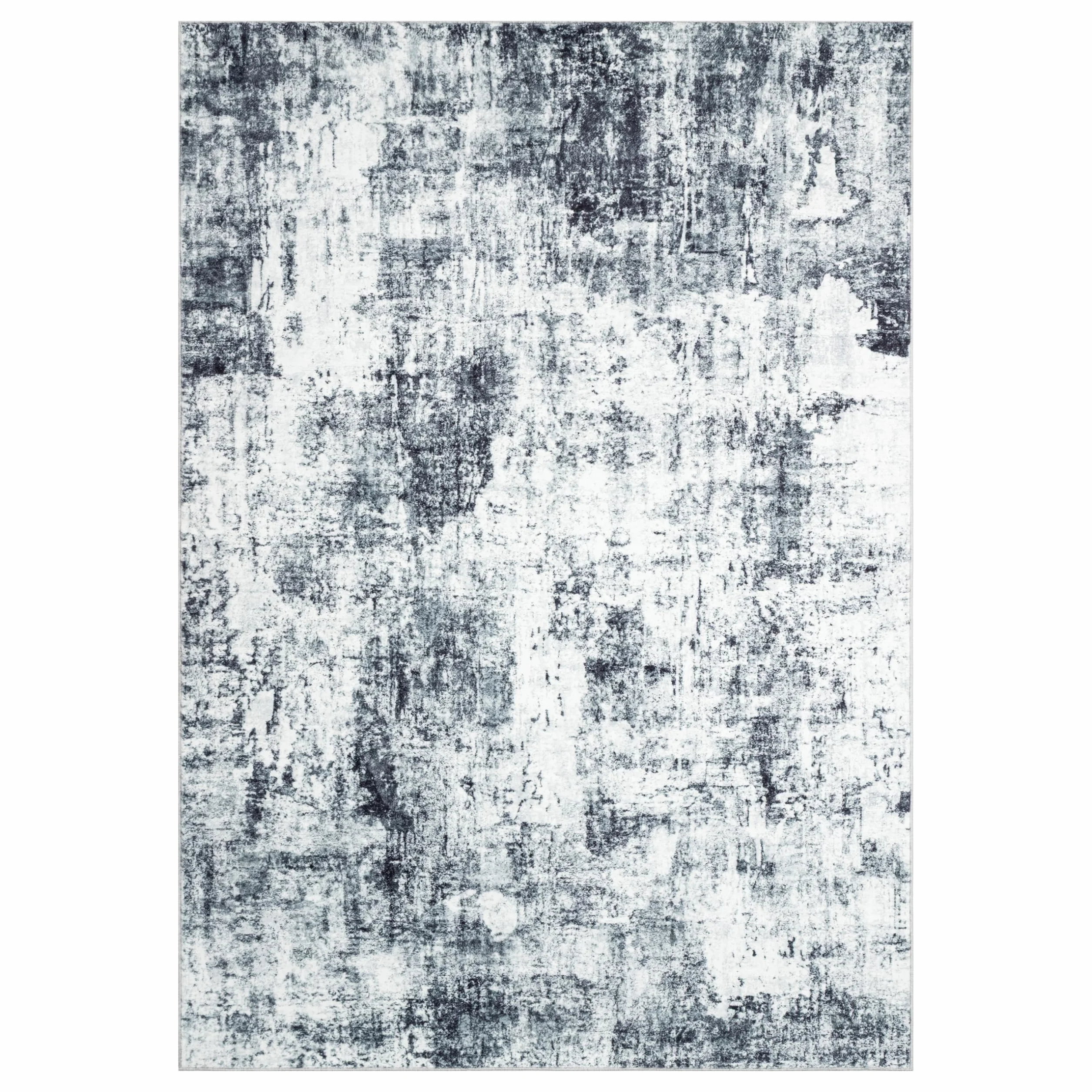 TAPISO Bari Alfombra Motivo Abstracto Difuminado Azul Gris Oscuro - Alfombra Impresa con Base Antideslizante Salón Dormitorio Diseño Moderno Öko-Tex 120 x 170 cm