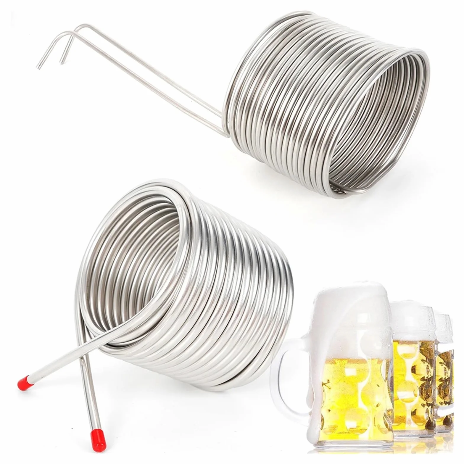 Enfriador de Mosto de Cerveza de Acero Inoxidable 304: serpentín de enfriamiento de Cerveza de enfriamiento eficiente Múltiples Aplicaciones
