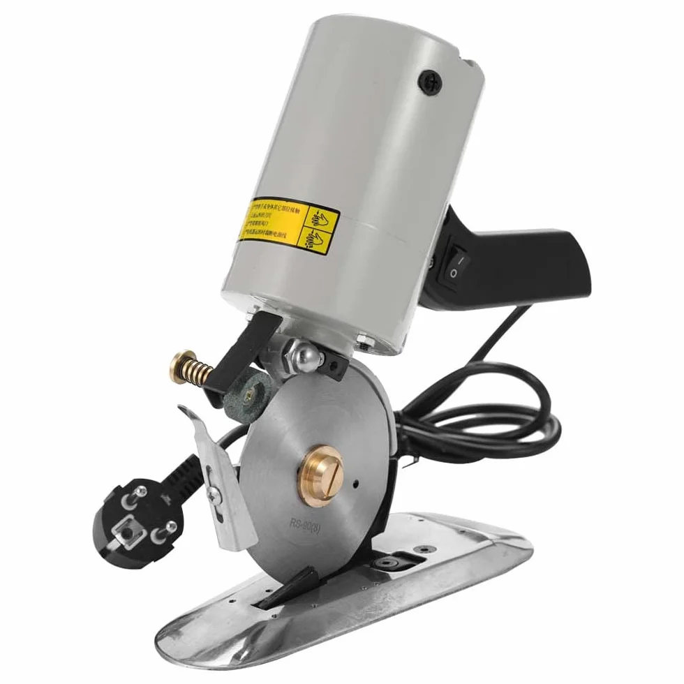 Cortador de Tela Eléctrico Portátil, Weytoll Cortadora de Tela Ligera, Grosor de Corte 30 mm, Eléctrica, de Bajo Ruido, Cortadora Redonda de Tela, TY-90B