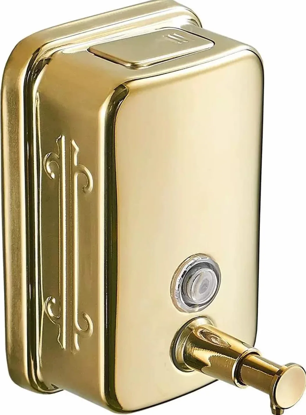 Dispensador de jabón de Acero Inoxidable con Salida Manual, dispensador de jabón de Pared para baño de Hotel, dispensador de jabón de Acero Inoxidable Dorado 304