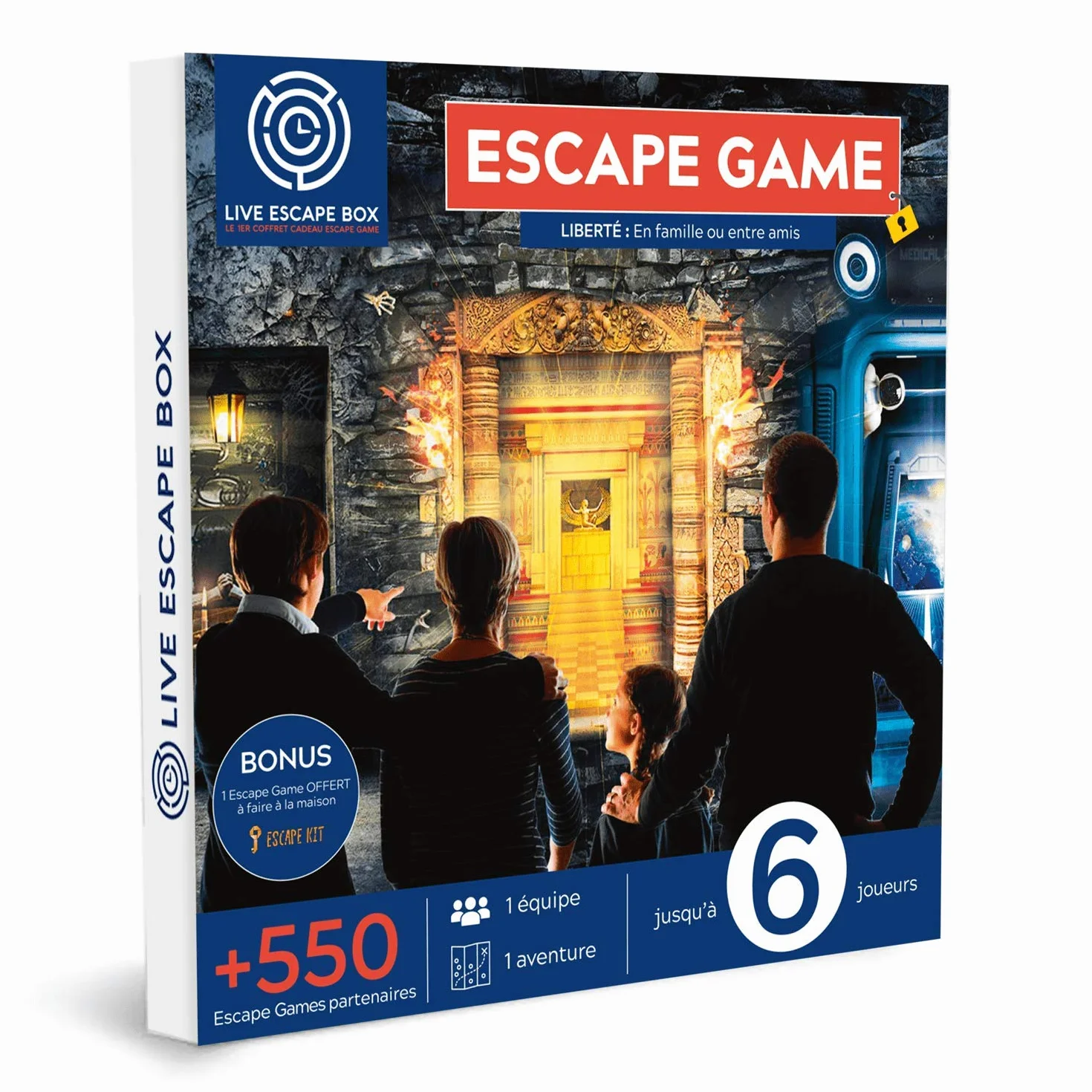 Live Escape Box - Caja de Regalo Escape Game 5 o 6 Jugadores