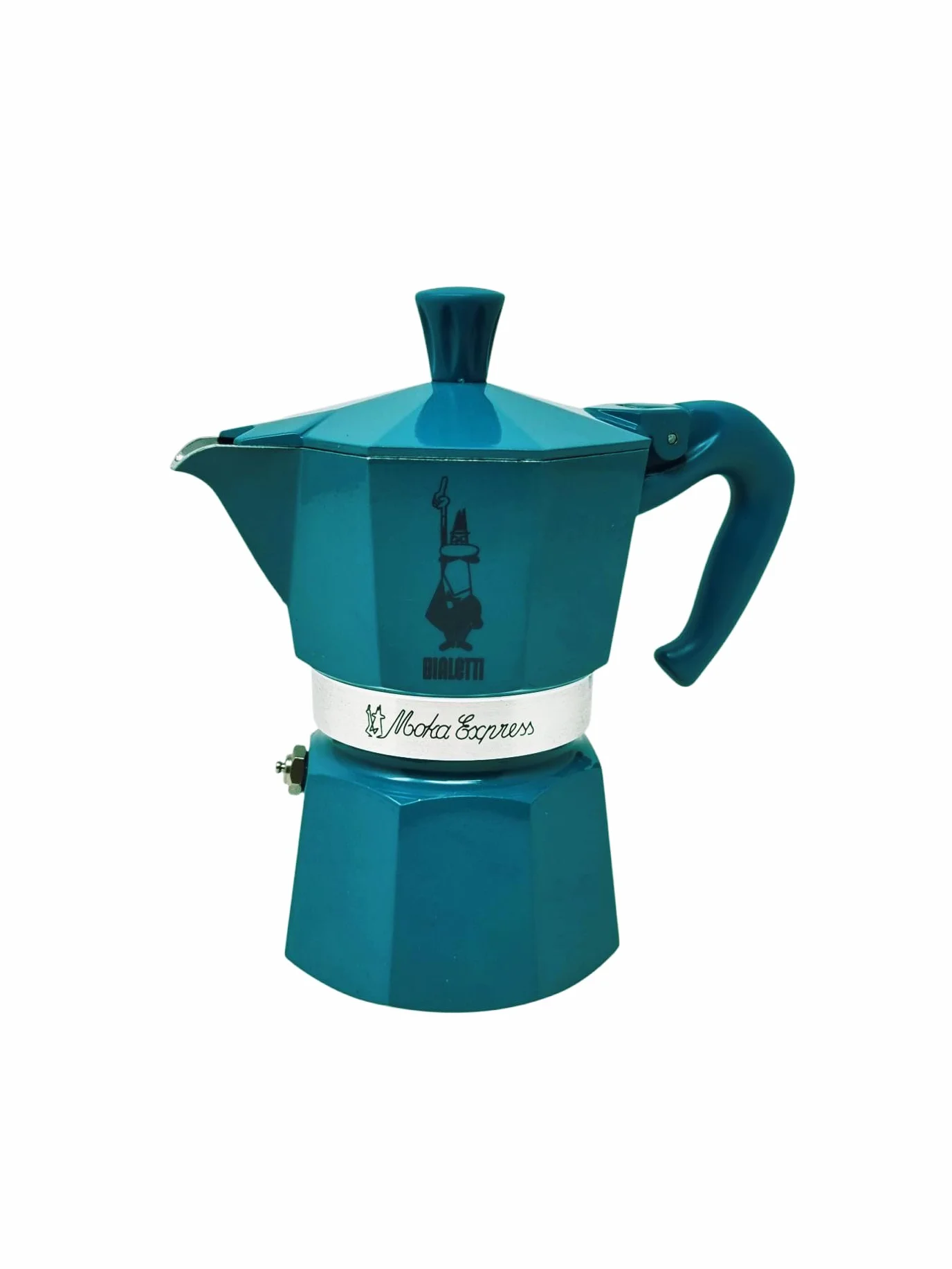Bialetti Cafetera Moka de 3 tazas, colección Winter Wonderland, color turquesa