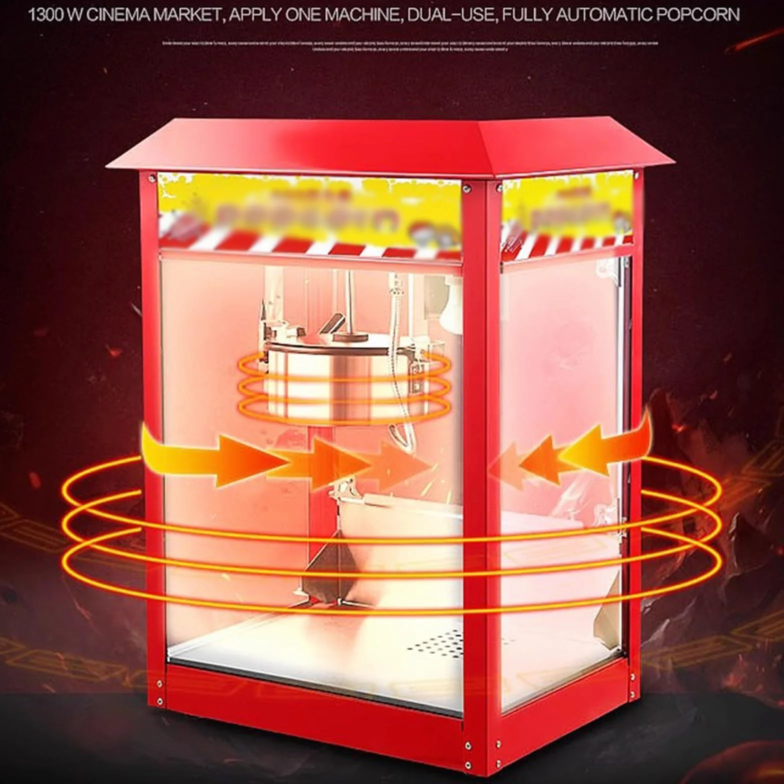 Máquina de Palomitas Máquina de Palomitas de maíz Comercial, Máquina de Palomitas automática, Máquina de Palomitas eléctrica, máquina de inflado Palomitero