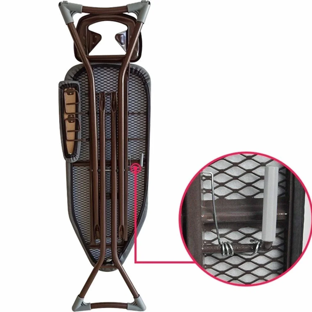 Tabla de Planchar de Hotel, Tabla de Planchar de Seguridad Gruesa Tabla de Planchar Ajustable de 5 velocidades, Acero, con Soporte de Manga retráctil Tablas de Planchar de 145 * 34 * 90 cm (