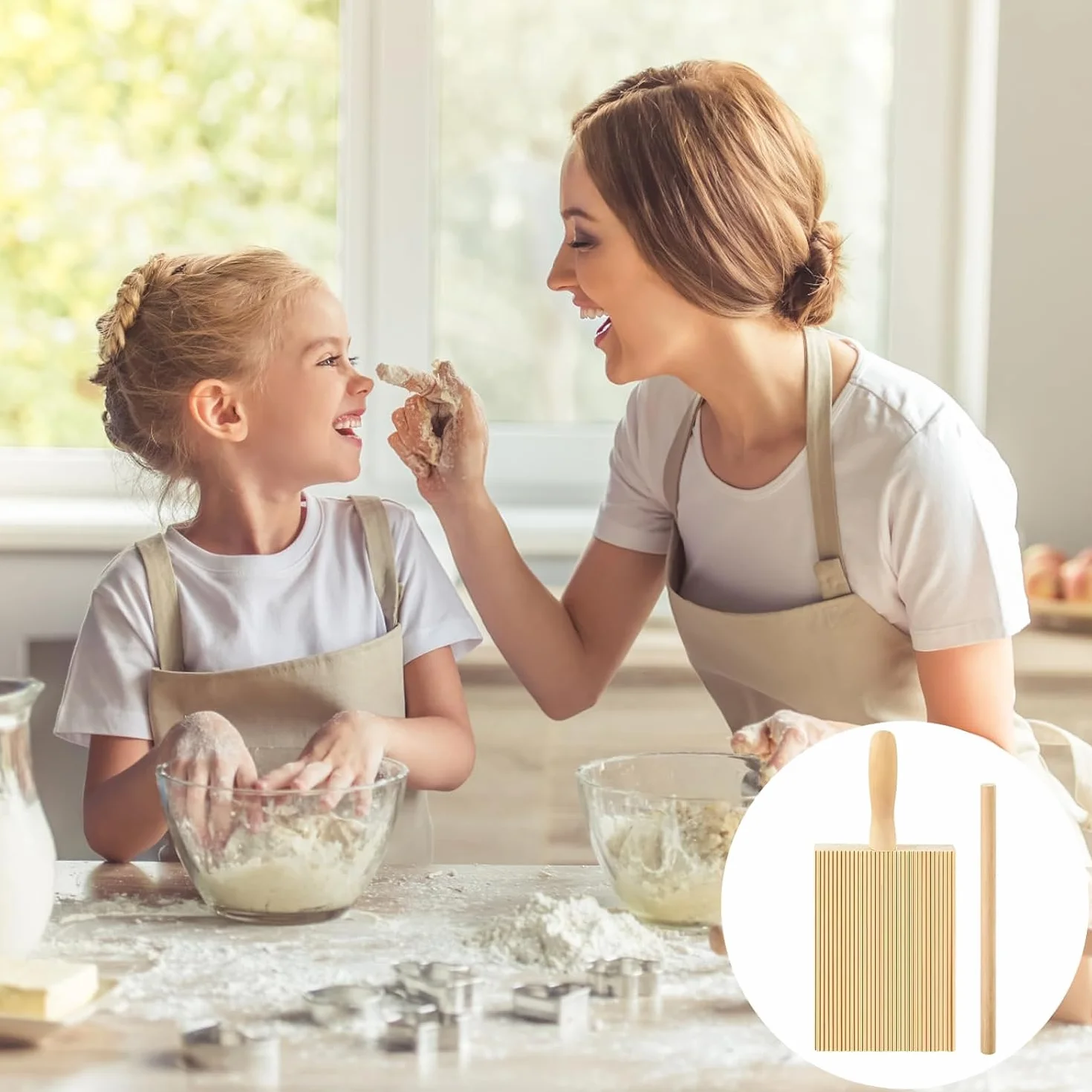 Tabla de madera para pasta, set de herramientas para pasta, accesorios de madera de haya