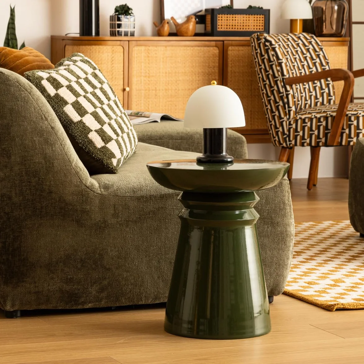 Atmosphera - Mesa Auxiliar Jaya Totem Metal Verde D38cm