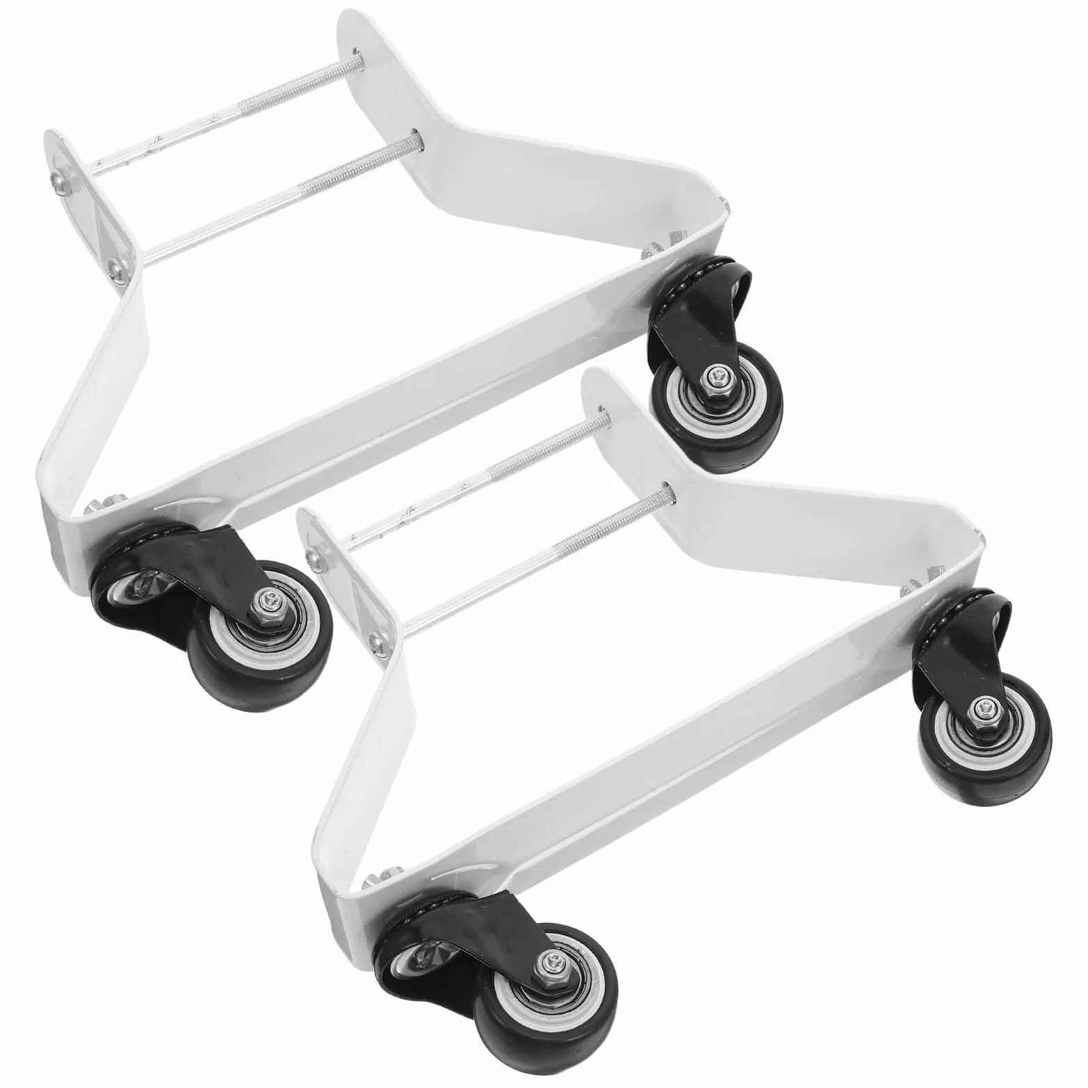 2 soportes para calentador eléctrico pesado con ruedas de rodamiento duales, soporte de acero e para radiadores portátiles llenos de aceite, base móvil estable para fácil li