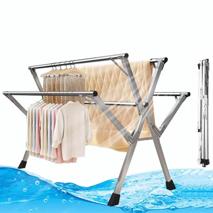 Tendedero plegable de acero inoxidable ajustable para secar ropa al aire libre para un secado eficiente de la ropa y ahorrar espacio