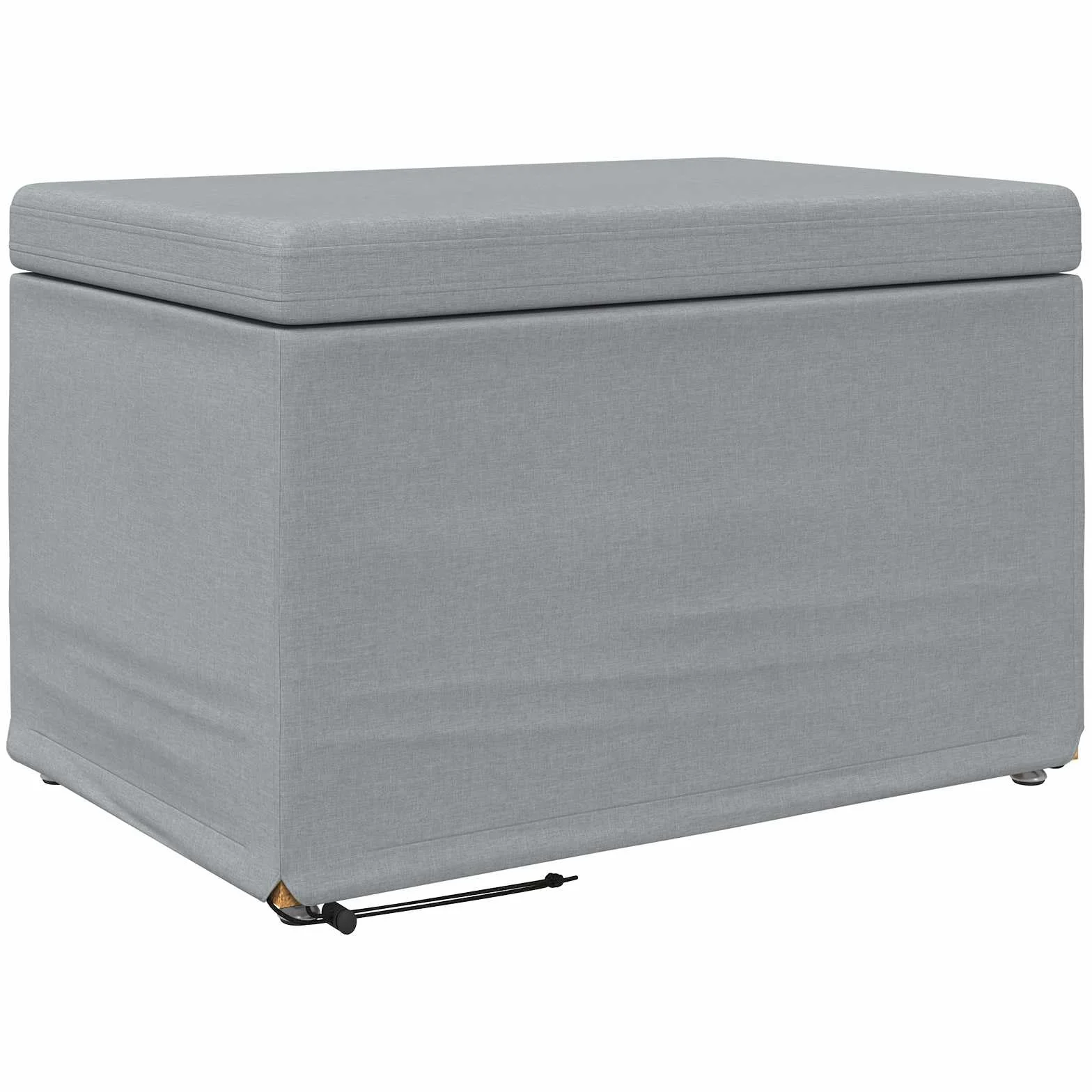 vidaXL Taburete Gris Claro 61 x 41 x 40 cm Tela y Madera Ingeniería