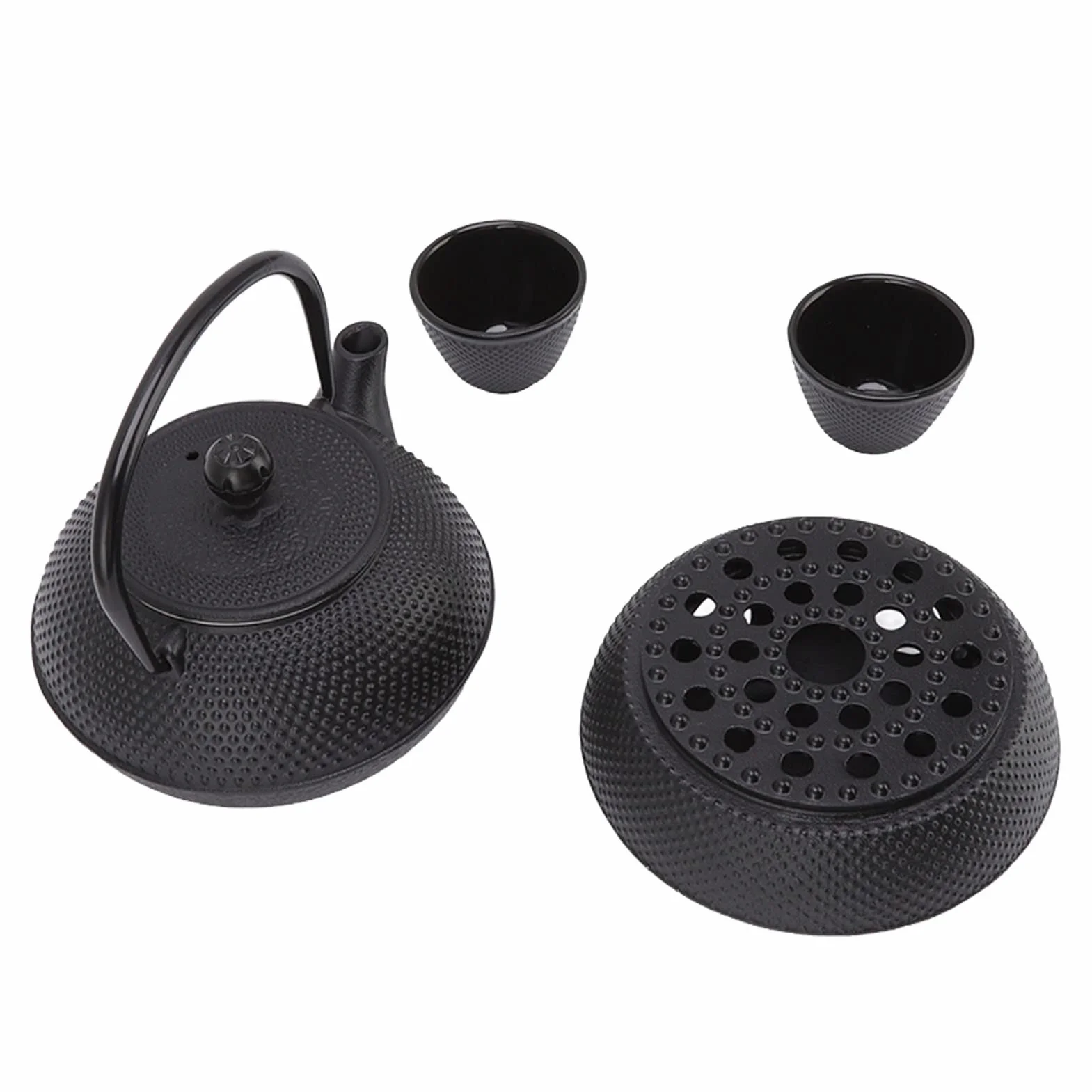 Juego de tetera de hierro fundido, tetera de estilo japonés con ahorro de energía y colador de tazas más calientes para amantes del té en el hogar y la Oficina, 800ml, lujoso y
