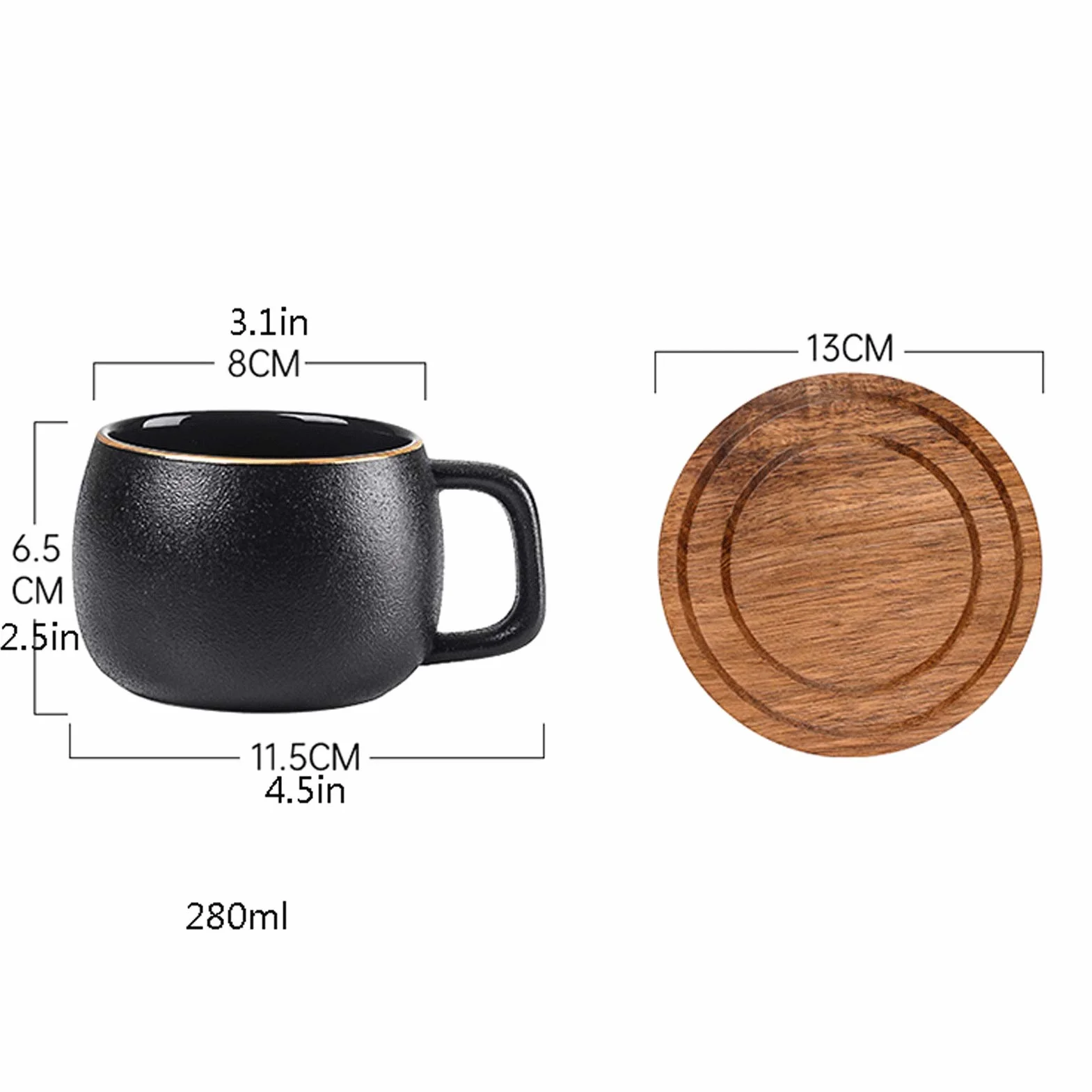 Taza De Café Conjunto De Taza De Café De Lujo Pequeño De Estilo Europeo, Taza De Agua De Cerámica Helada Retra, Taza De Té Especial De La Familia Con Bandeja Y Soporte De Metal (conjunto De 2, 4, 8 Pi