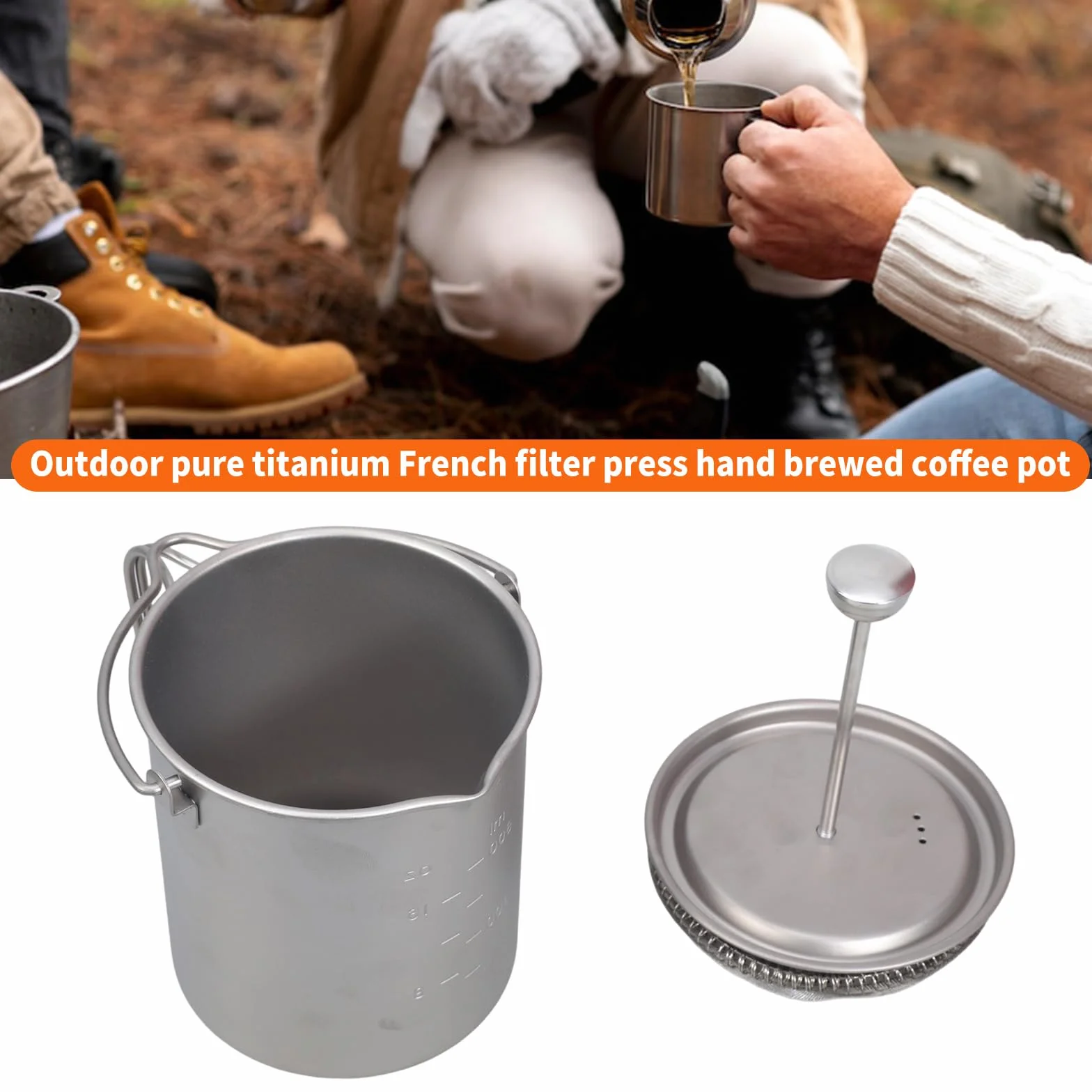 Prensas francesas de metal inoxidables para café con sistemas de vertido de 3 capas con malla de 3 capas, equipo de filtro para exteriores, prensas francesas de metal