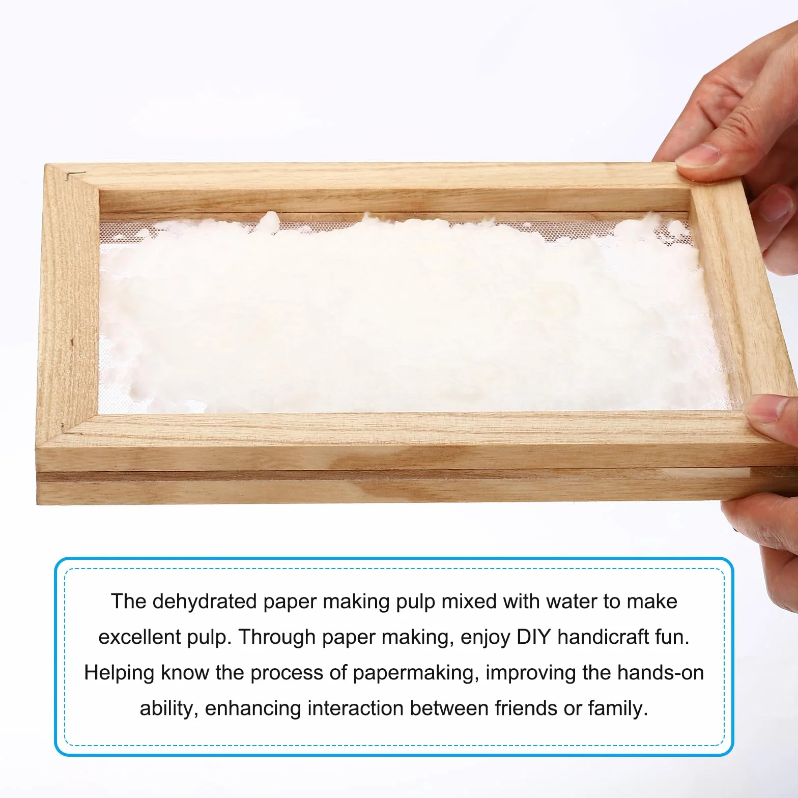 PATIKIL 500g Deshidratado Papel Fabricación Pulpa, Material para Manualidades, Blanco