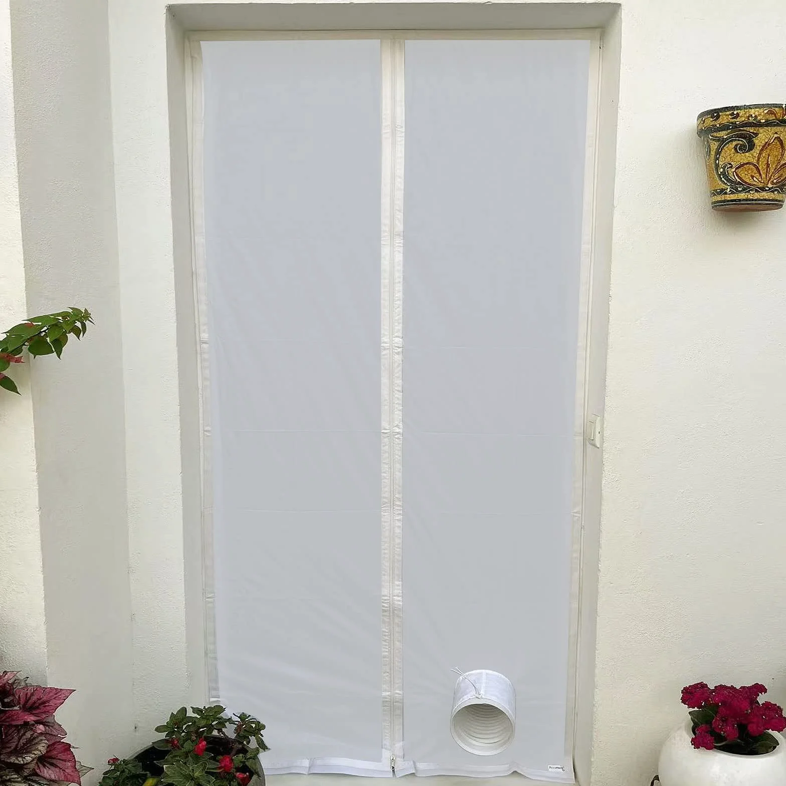 Aislante de Puerta HOOMEE 100x210cm para Aire Acondicionado Portátil con Cremallera