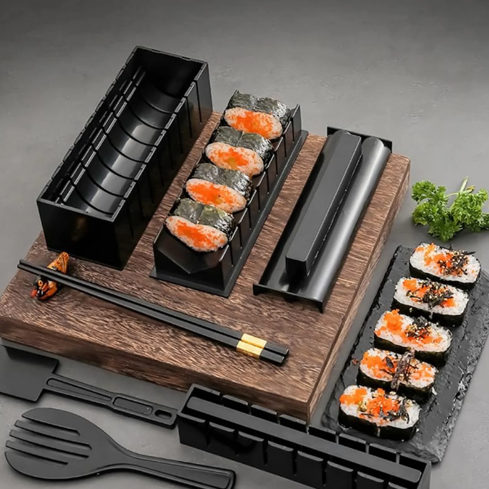 Kit para hacer sushi,molde para sushi, 10 Unids/set Kit De Equipo for Hacer Sushi De Bricolaje Rodillo De Bola De Arroz Hacer Rollos De Pastel Herramientas De Moldes Multifuncionales Gagdets De Cocina