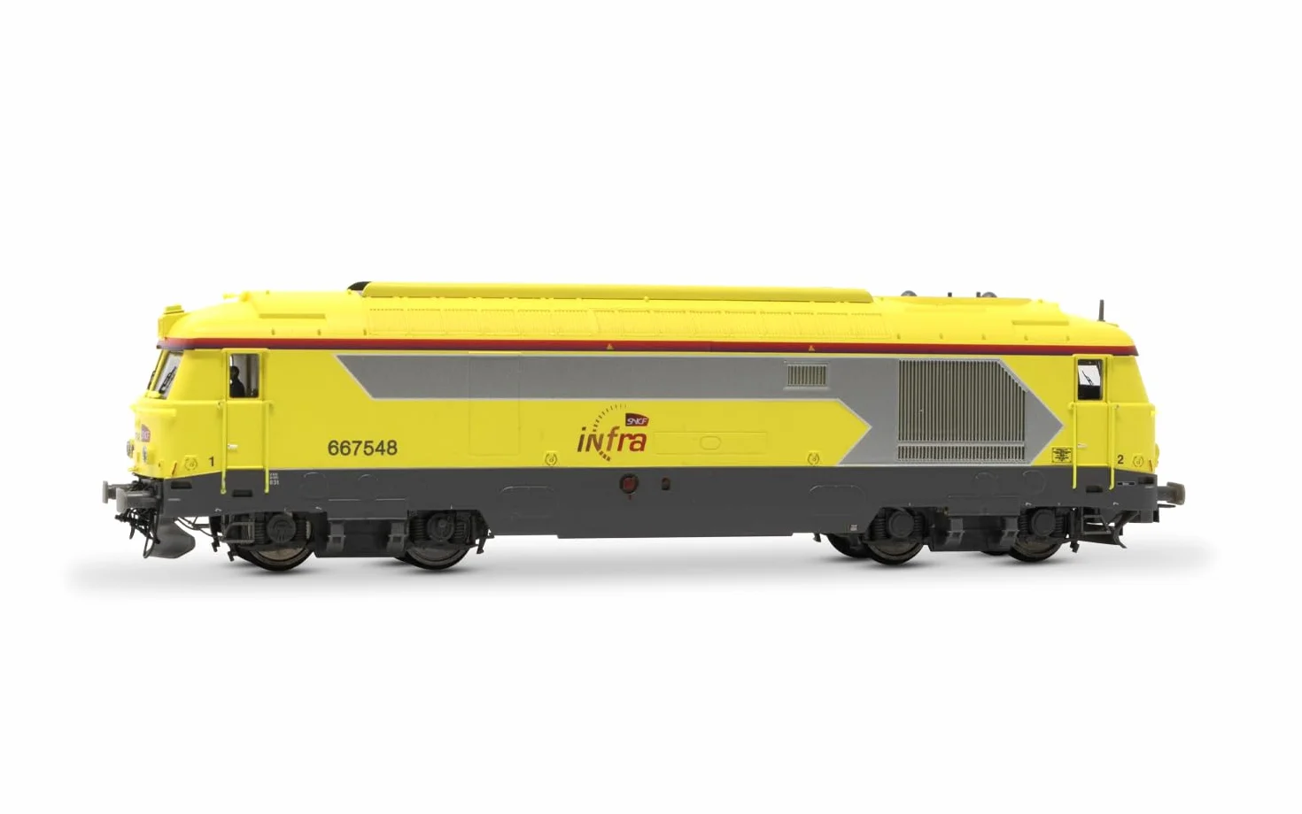 JOUEF HJ2465 SNCF Infra, Locomotora diésel BB 667548, Amarilla, EP. Vi Packs Trenes Diésel y Eléctricos