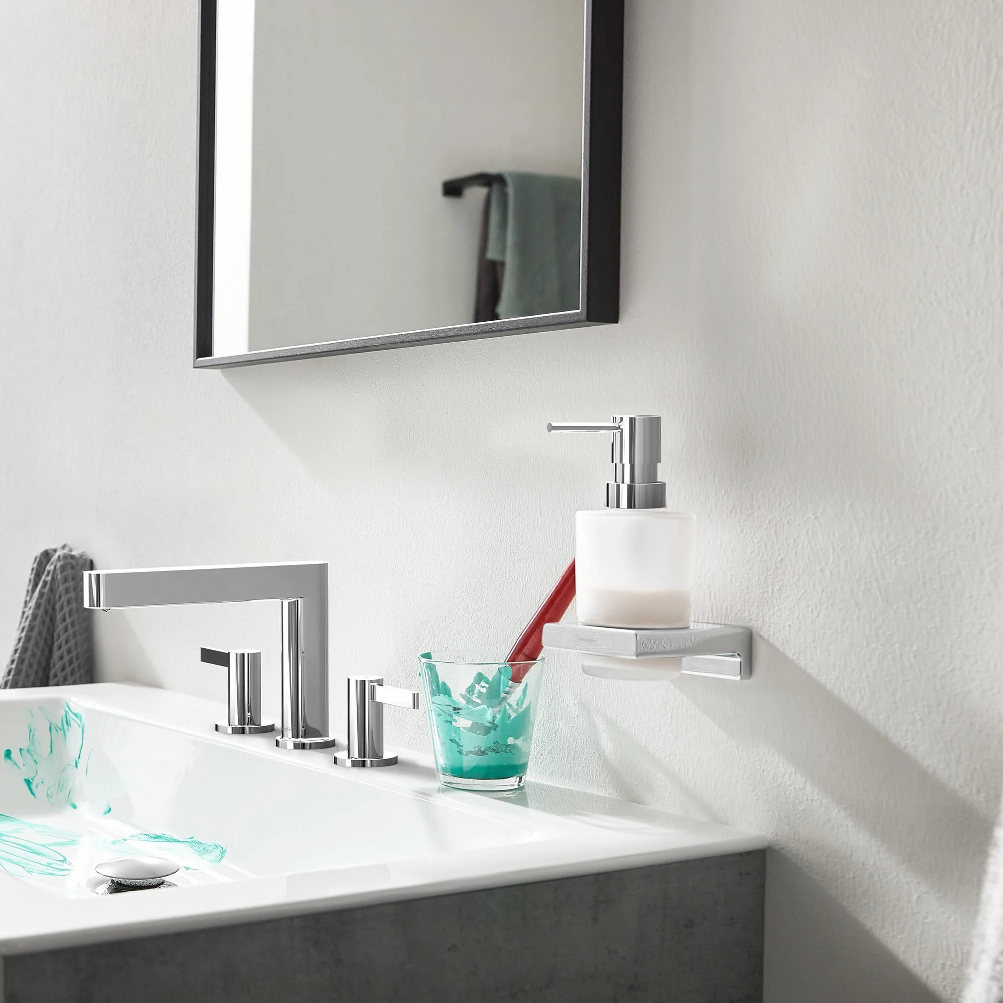 hansgrohe AddStoris Dosificador de jabón líquido, cromo, 41745000