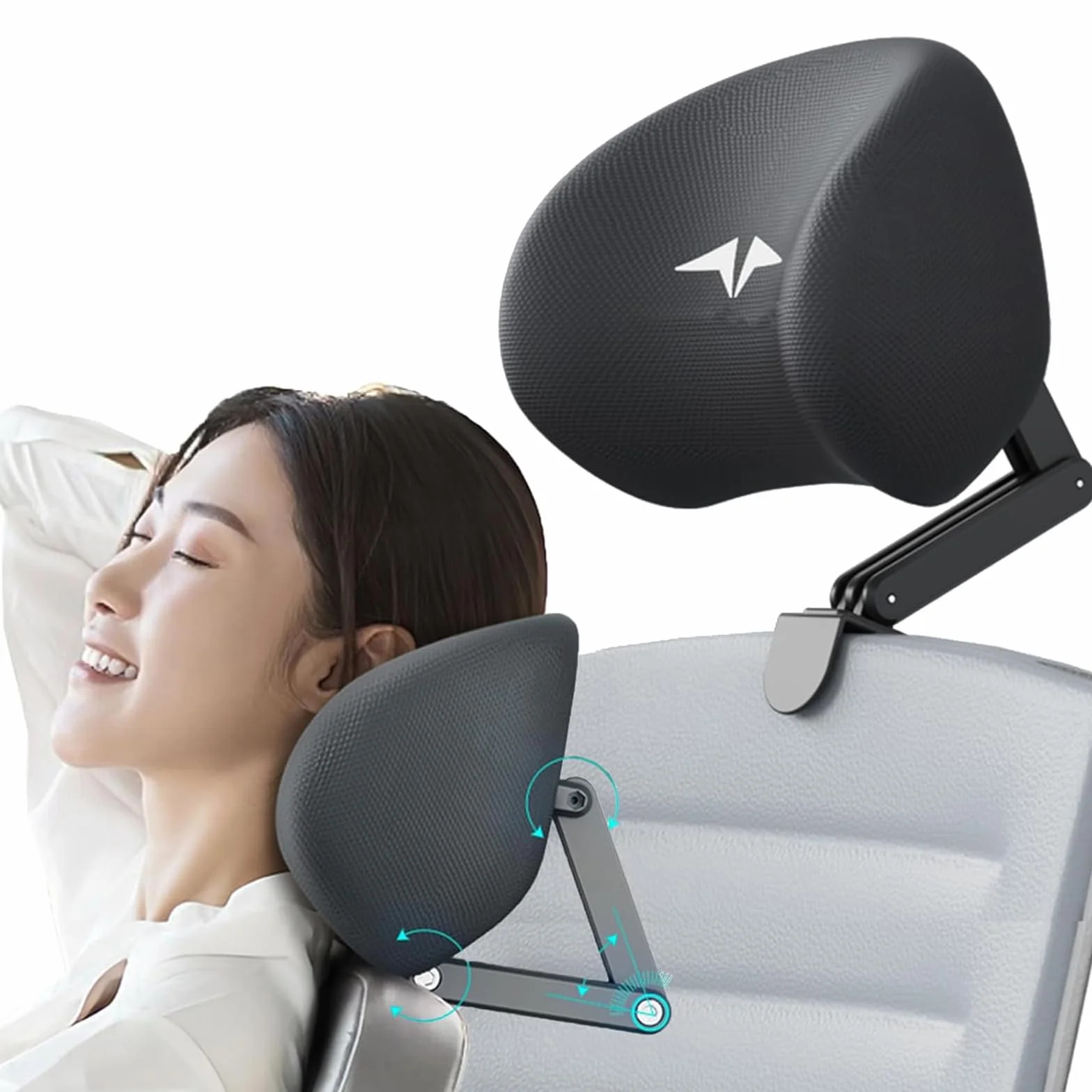 Reposacabezas de espuma viscoelástica para silla de oficina, reposacabezas de silla acoplable, soporte de cuello de silla de escritorio, almohada de esponja elástica para la cabeza de altura y