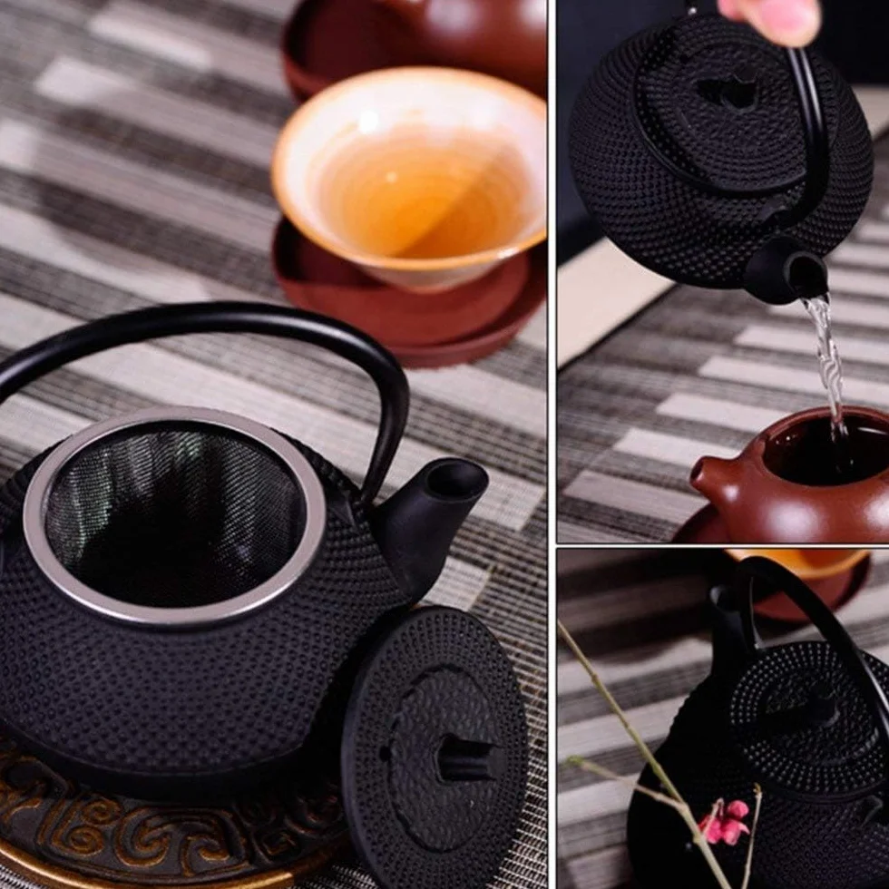 RUVOO Tetera Hierro Fundido Tetera Japonesa Tetera De Hierro Fundido De Estilo Japonés De 50ML, Adornos De Tetera como Decoración De La Cocina del Hogar China Tetera Hierro