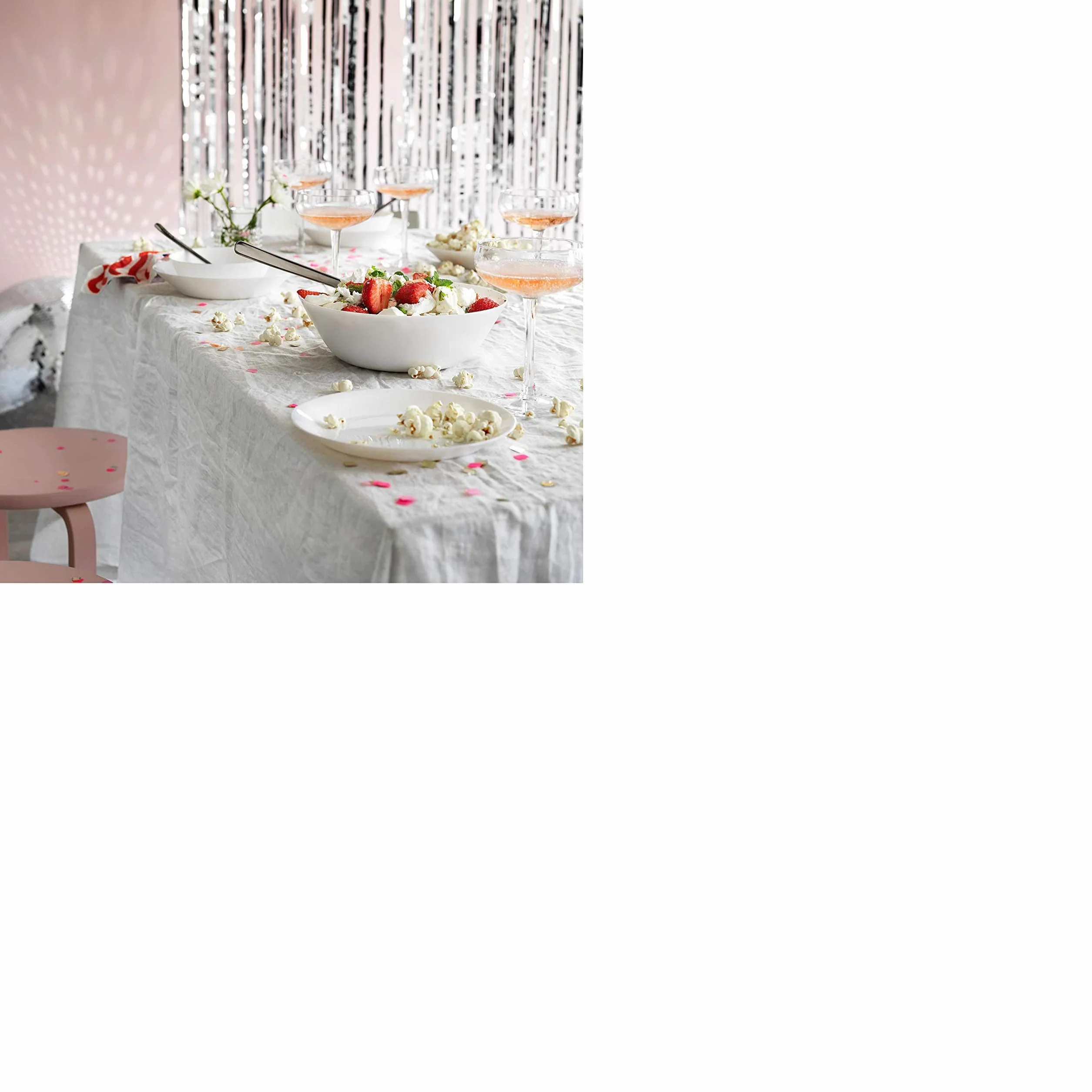 IKEA Plato de vajilla de vidrio opalino templado, 6 piezas, color blanco (plato profundo, blanco20 cm)